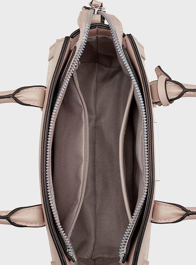 Nine West Ledger Monogram Double Handle Satchel Bag with Zipper Closure-women-bagsandwallets-handbags-image-3