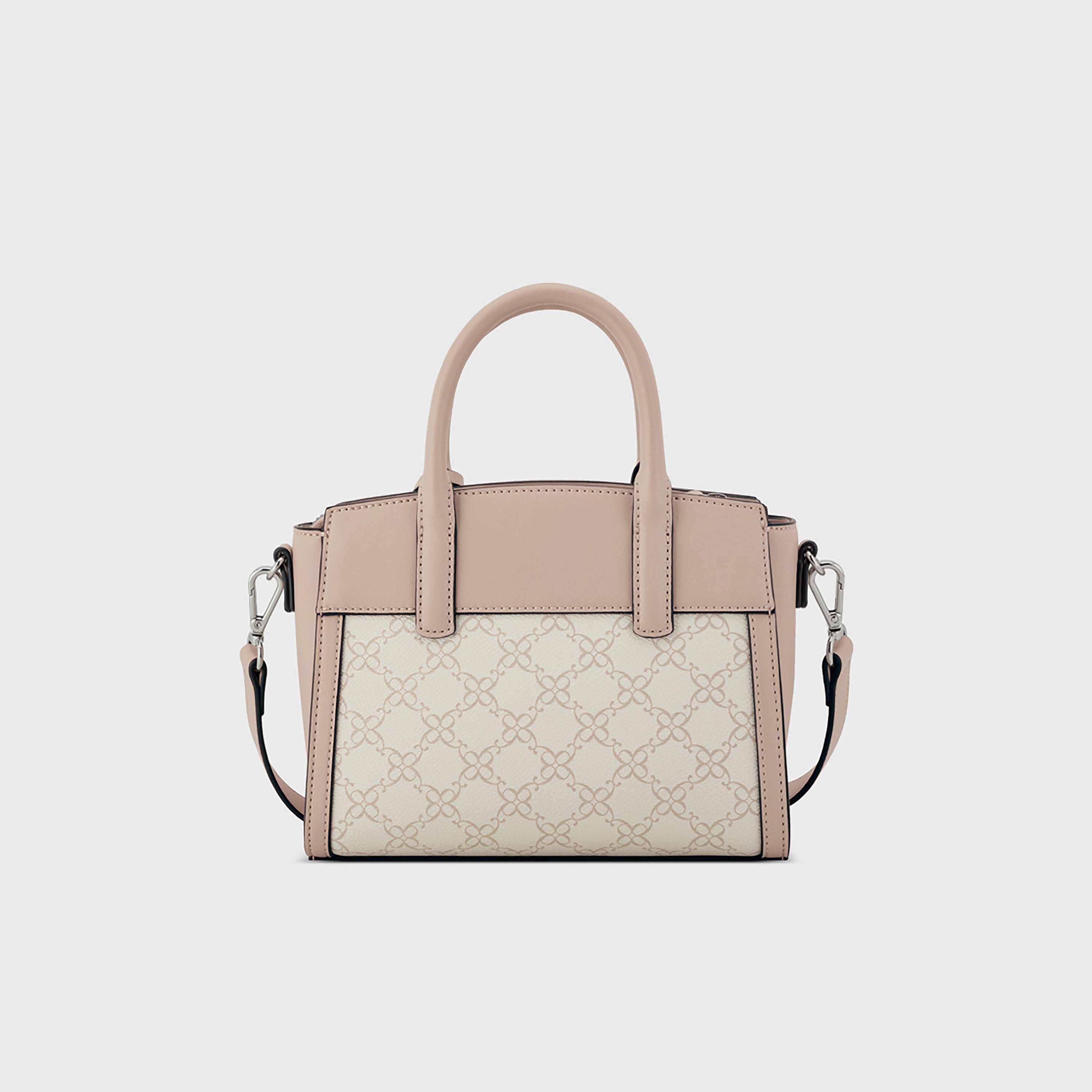 Nine West Ledger Monogram Double Handle Satchel Bag with Zipper Closure-women-bagsandwallets-handbags-image-4