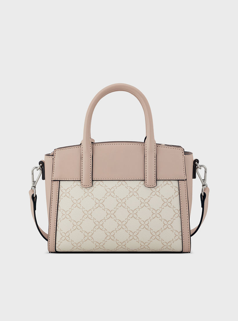 Nine West Ledger Monogram Double Handle Satchel Bag with Zipper Closure-women-bagsandwallets-handbags-image-4