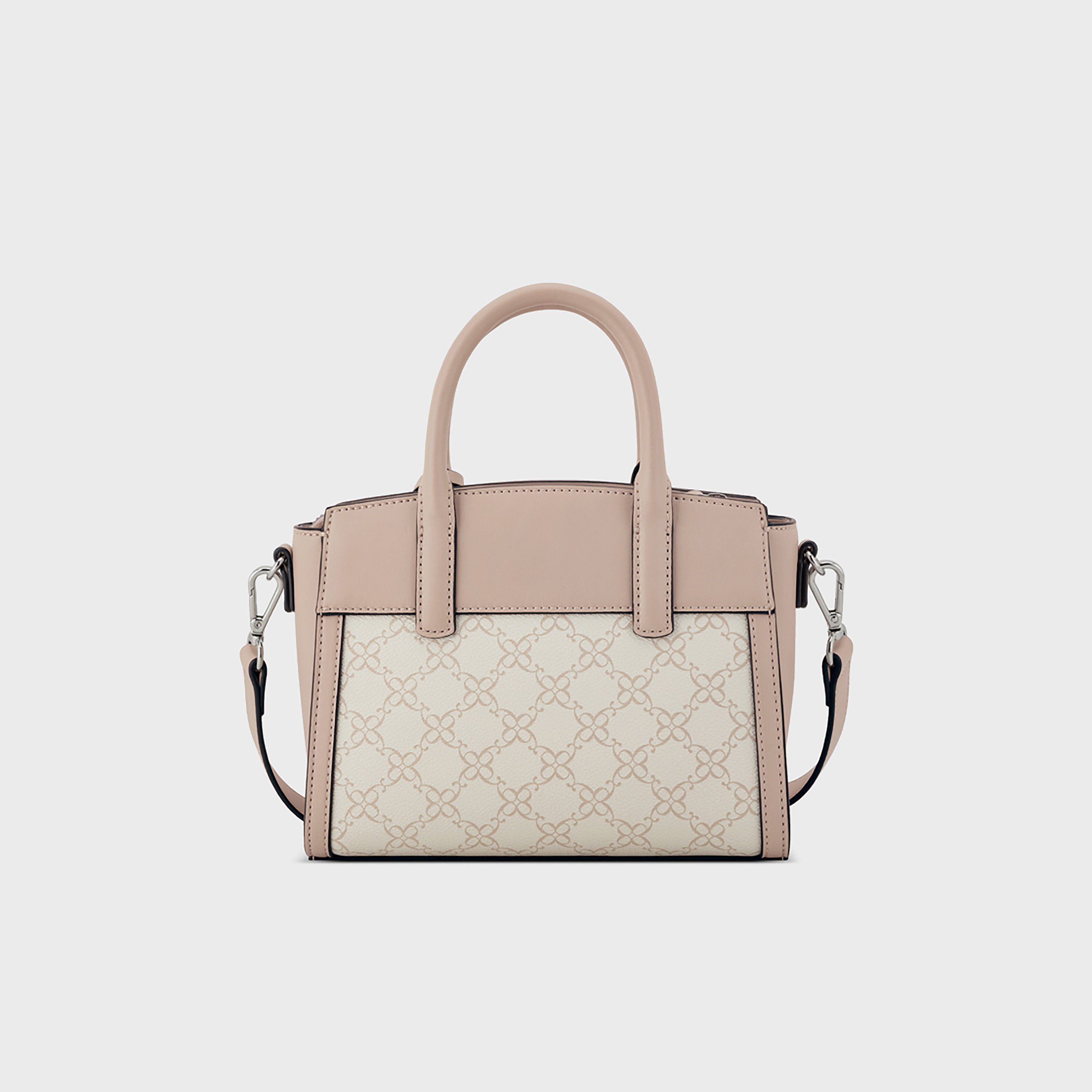 Nine West Ledger Monogram Double Handle Satchel Bag with Zipper Closure-women-bagsandwallets-handbags-image-4