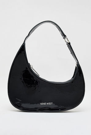 حقيبة كتف سادة من ناين ويست بمقبض واحد وسحاب إغلاق وحزام قابل للتعديل-women-bagsandwallets-backpacks-image-1
