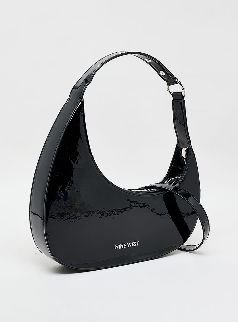 حقيبة كتف سادة من ناين ويست بمقبض واحد وسحاب إغلاق وحزام قابل للتعديل-women-bagsandwallets-backpacks-image-2