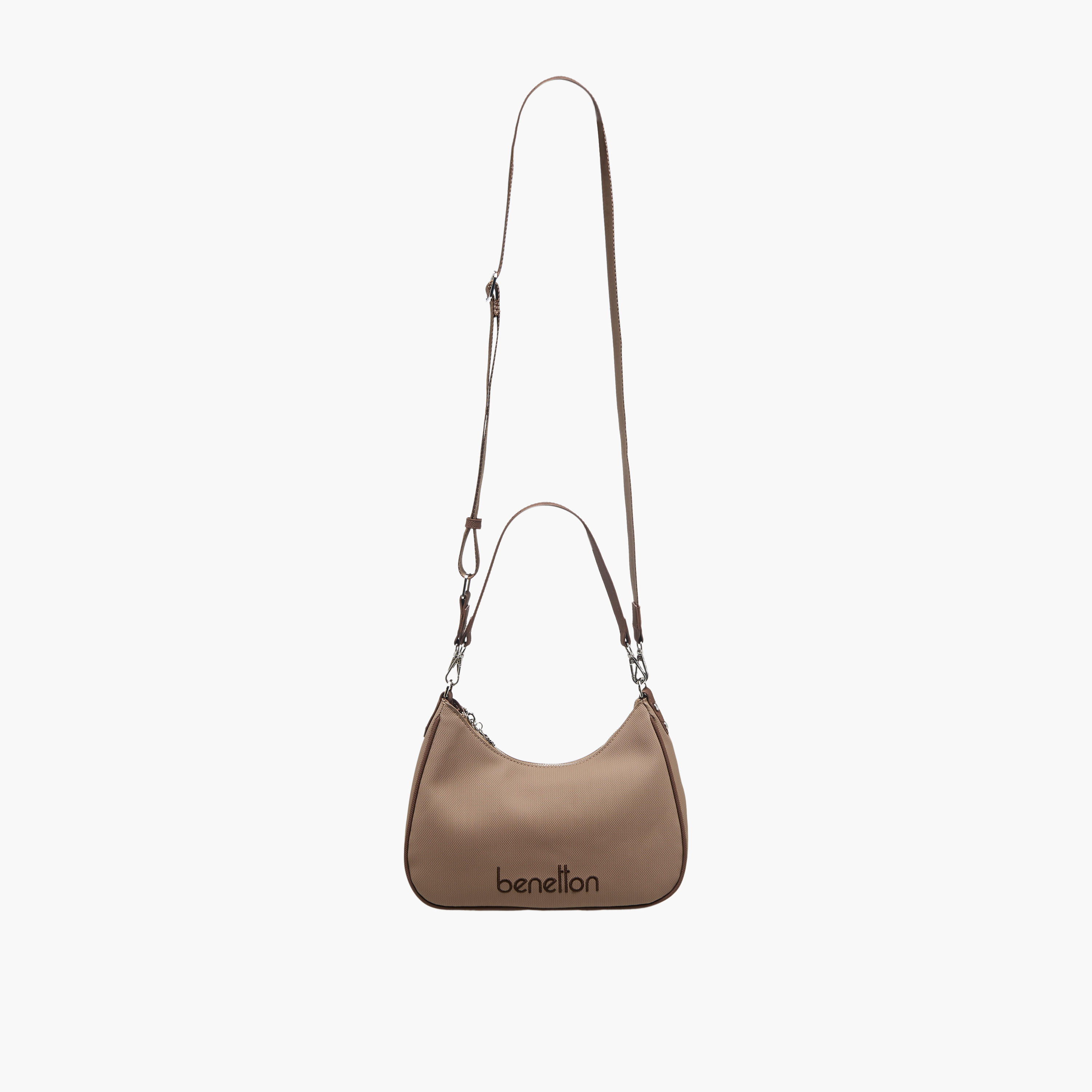 United Colors of Benetton Solid Shoulder Bag with Zip Closure-women-bagsandwallets-handbags-image-3
