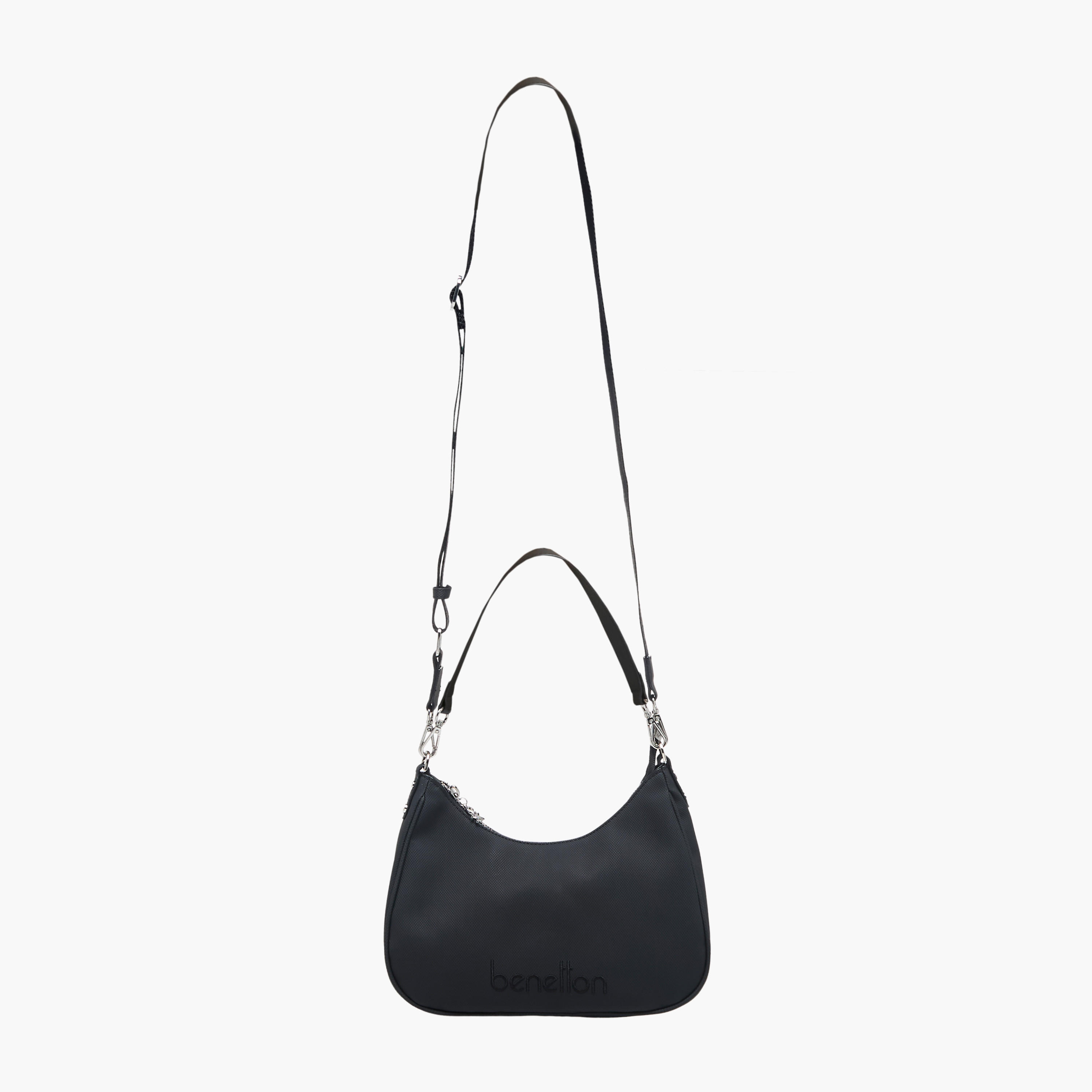 United Colors of Benetton Solid Shoulder Bag with Zip Closure-women-bagsandwallets-handbags-image-3
