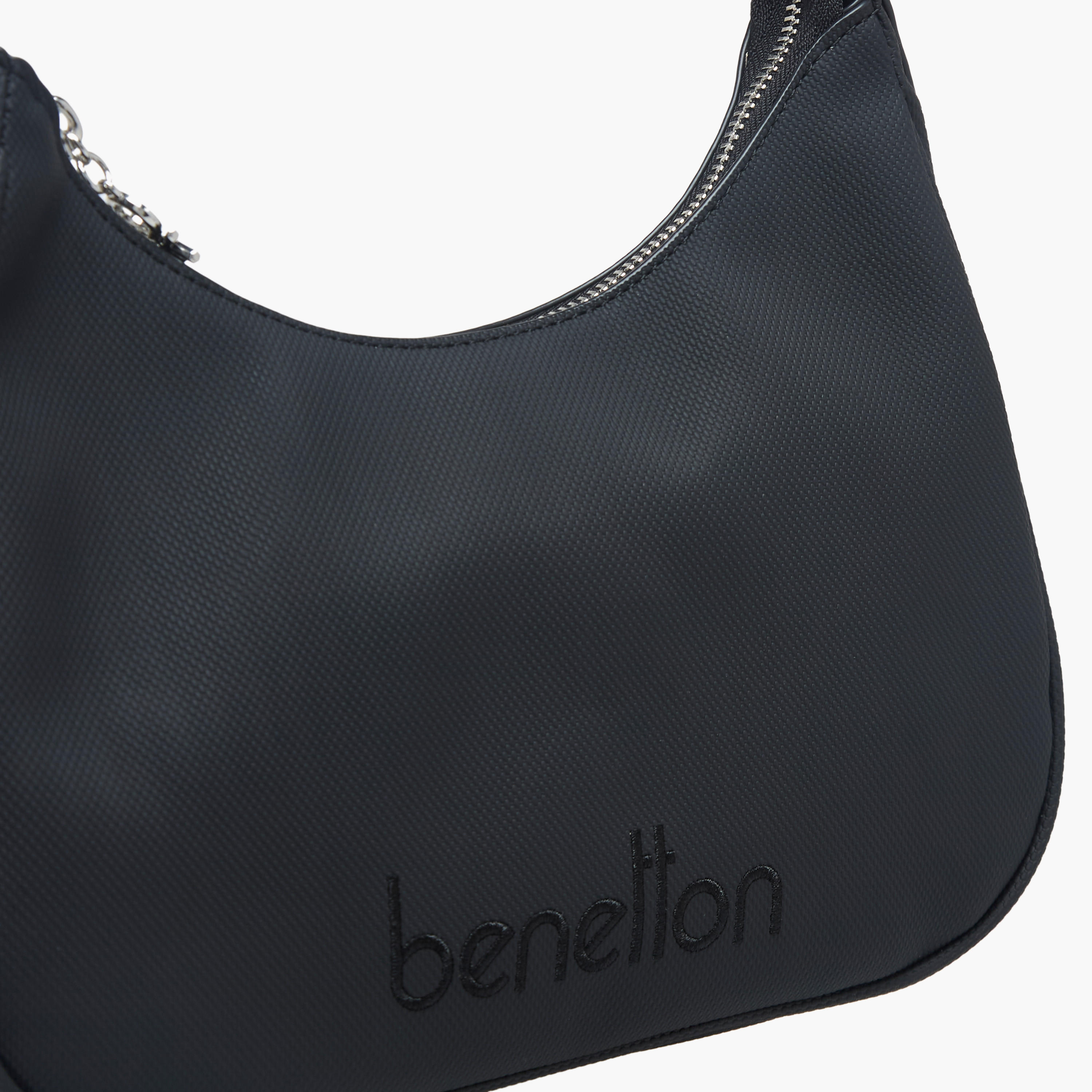 United Colors of Benetton Solid Shoulder Bag with Zip Closure-women-bagsandwallets-handbags-image-5