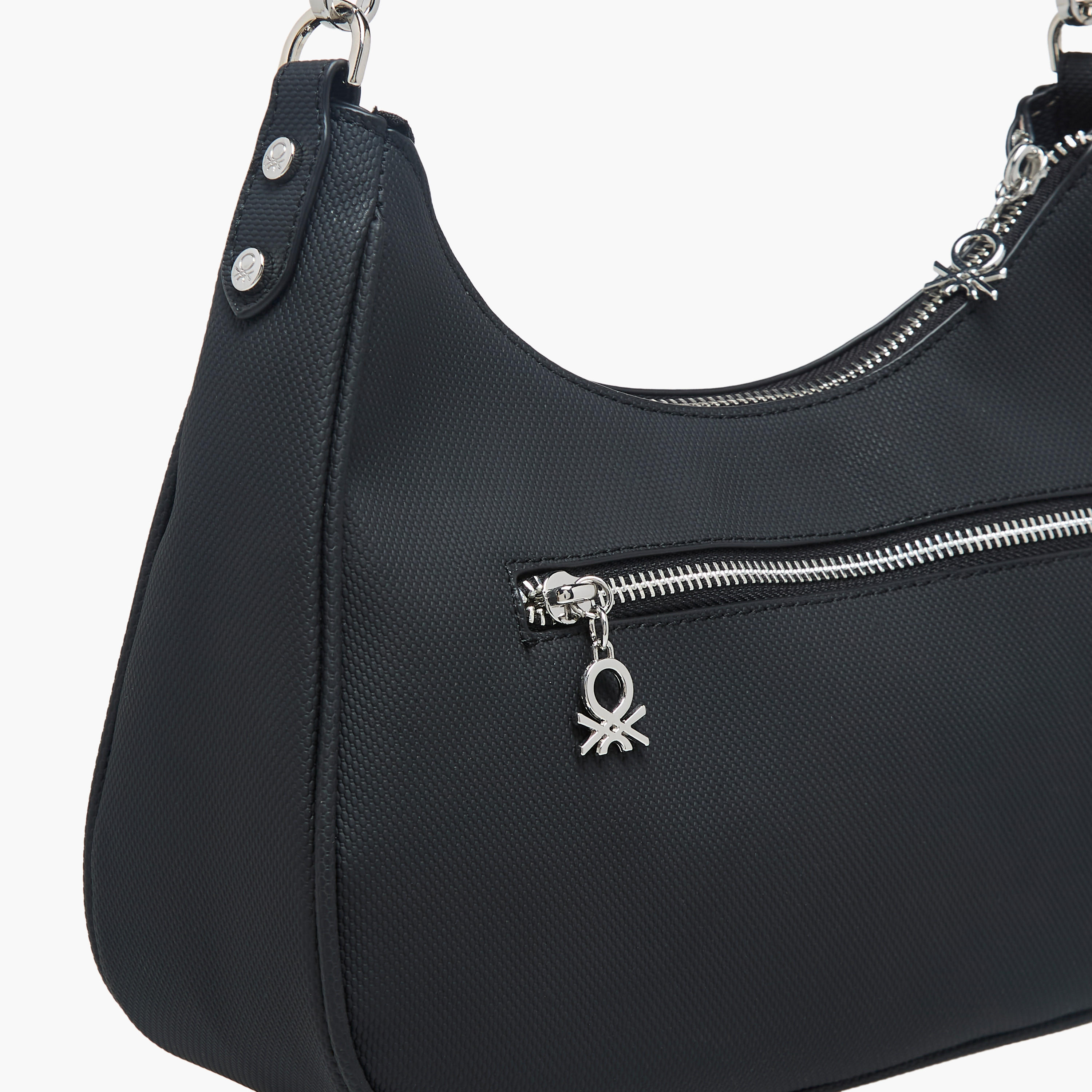 United Colors of Benetton Solid Shoulder Bag with Zip Closure-women-bagsandwallets-handbags-image-6
