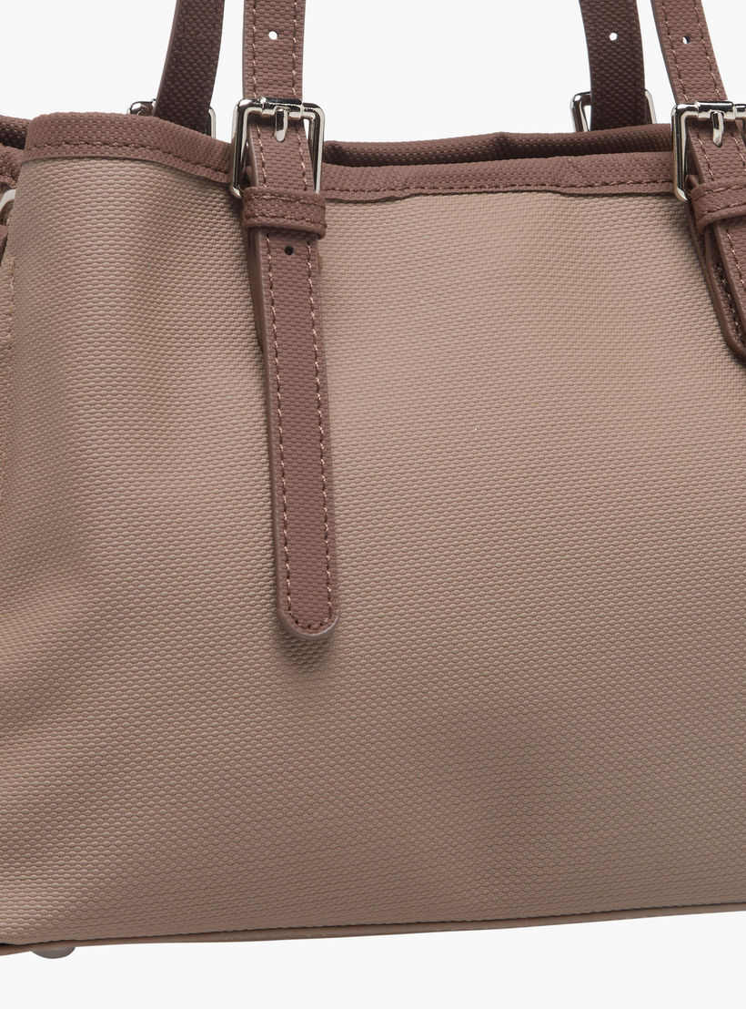 United Colors of Benetton Textured Tote Bag with Zip Closure-women-bagsandwallets-handbags-image-6