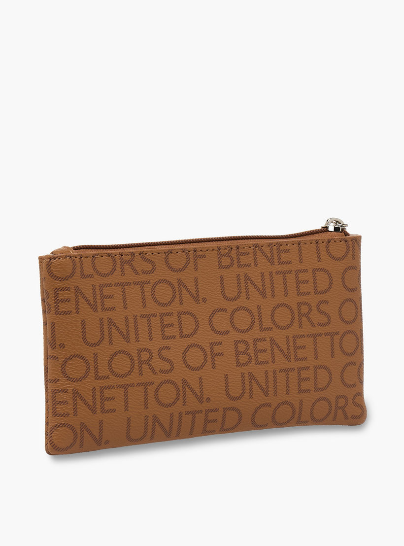 US POLO ASSN. Logo Print Pouch with Zip Closure-women-bagsandwallets-wallets-image-2