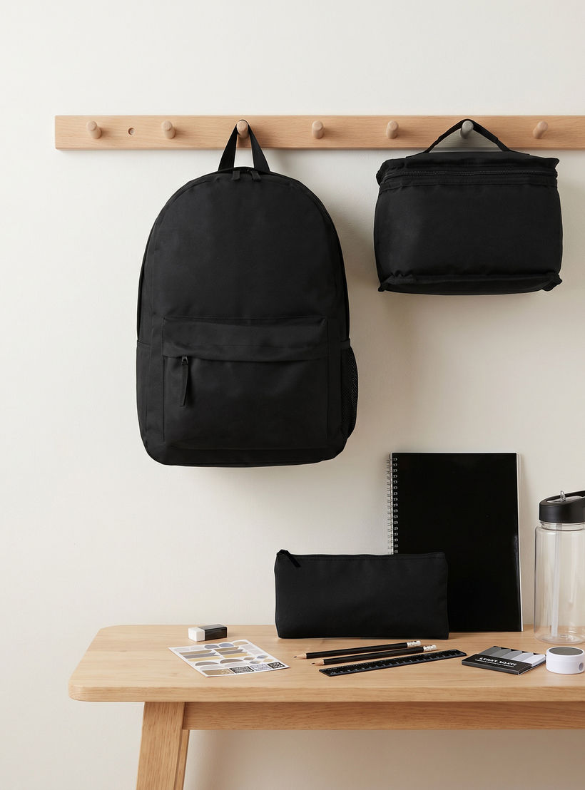 Solid 12-Piece School Backpack Set for Boys 5-8 Years with Lunch Bag and Stationery Set-school-bagsandbackpacks-backpacks-image-1