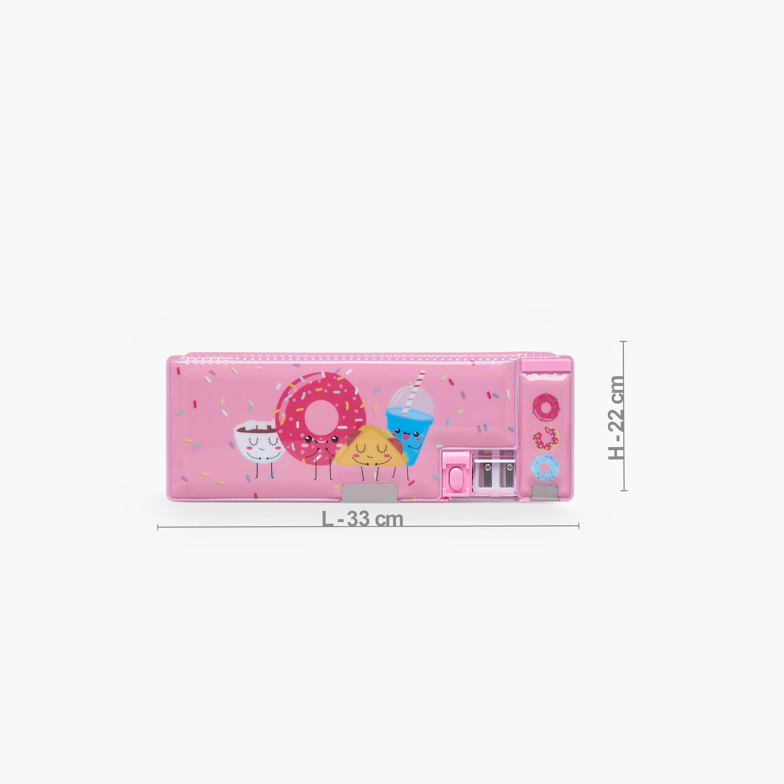 Findz Doughnut Print Stationery Set with Pencil Case, Pens and Ruler - 14-Piece-school-stationery-sets-image-4