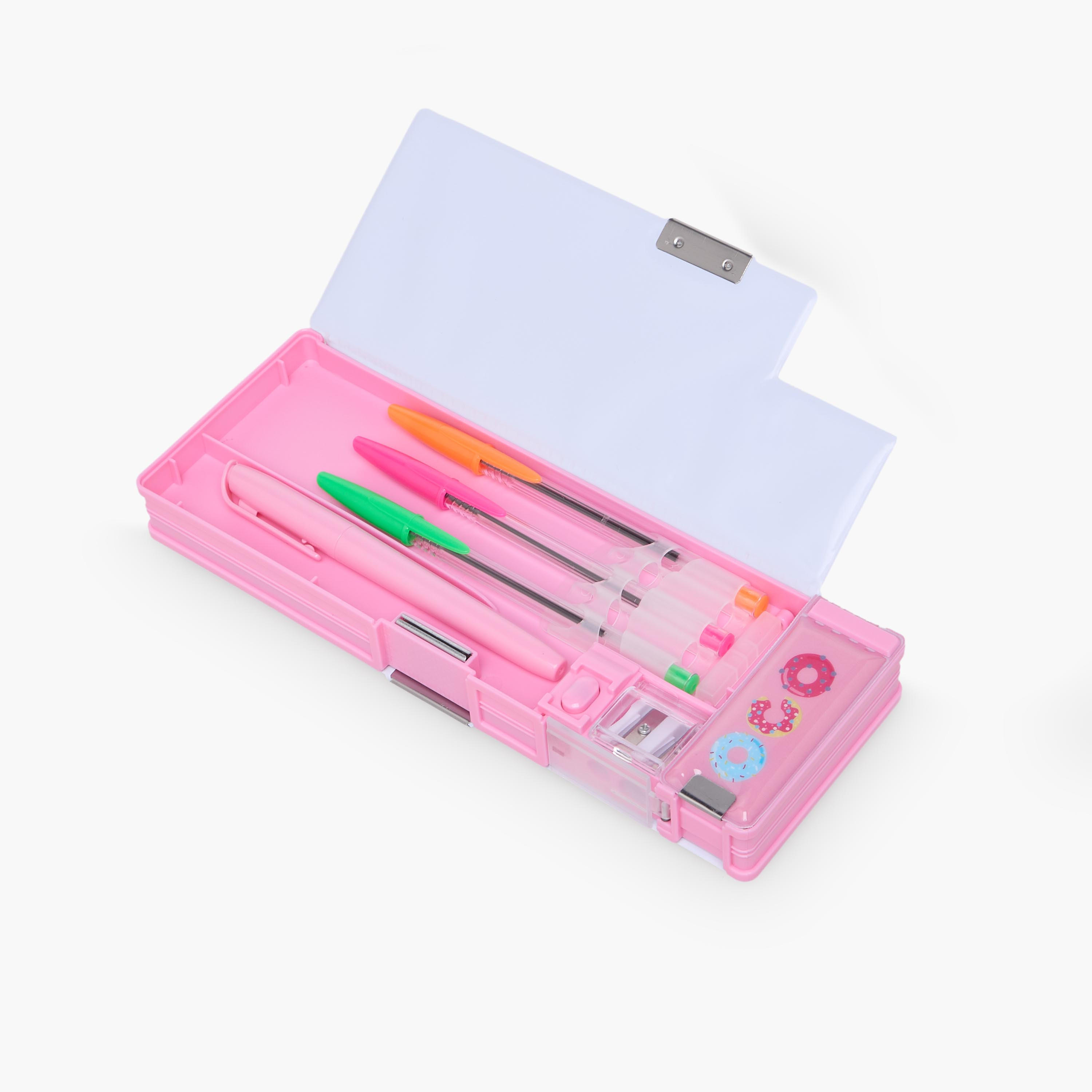 Findz Doughnut Print Stationery Set with Pencil Case, Pens and Ruler - 14-Piece-school-stationery-sets-image-7