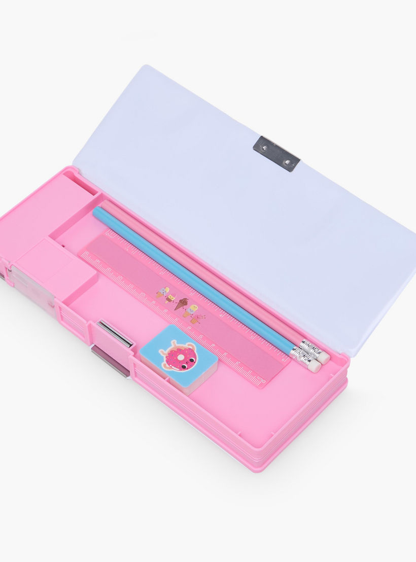 Findz Doughnut Print Stationery Set with Pencil Case, Pens and Ruler - 14-Piece-school-stationery-sets-image-8