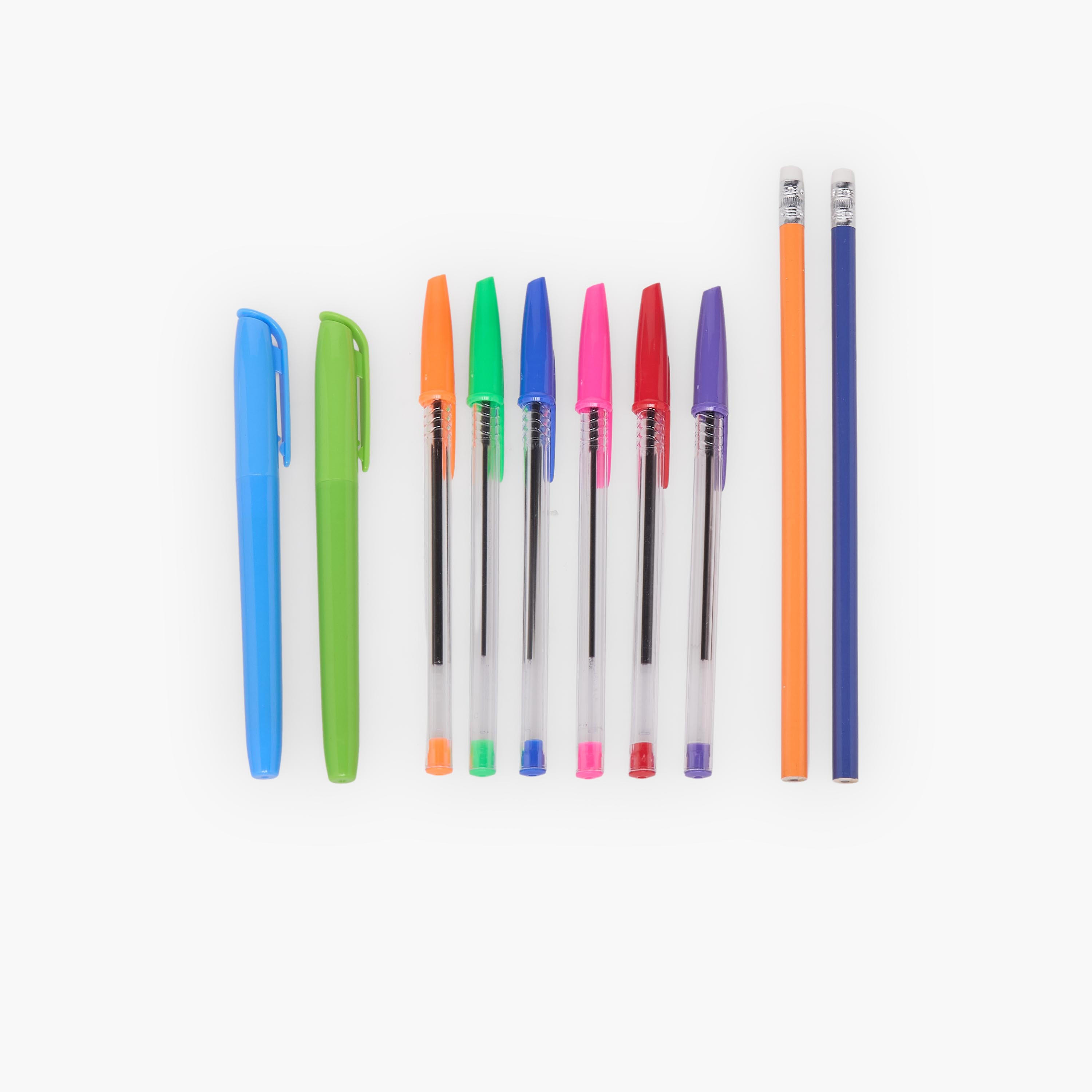 Findz Game Print Stationery Set with Pencil Case, Pens and Ruler - 14-Piece-school-stationery-sets-image-3