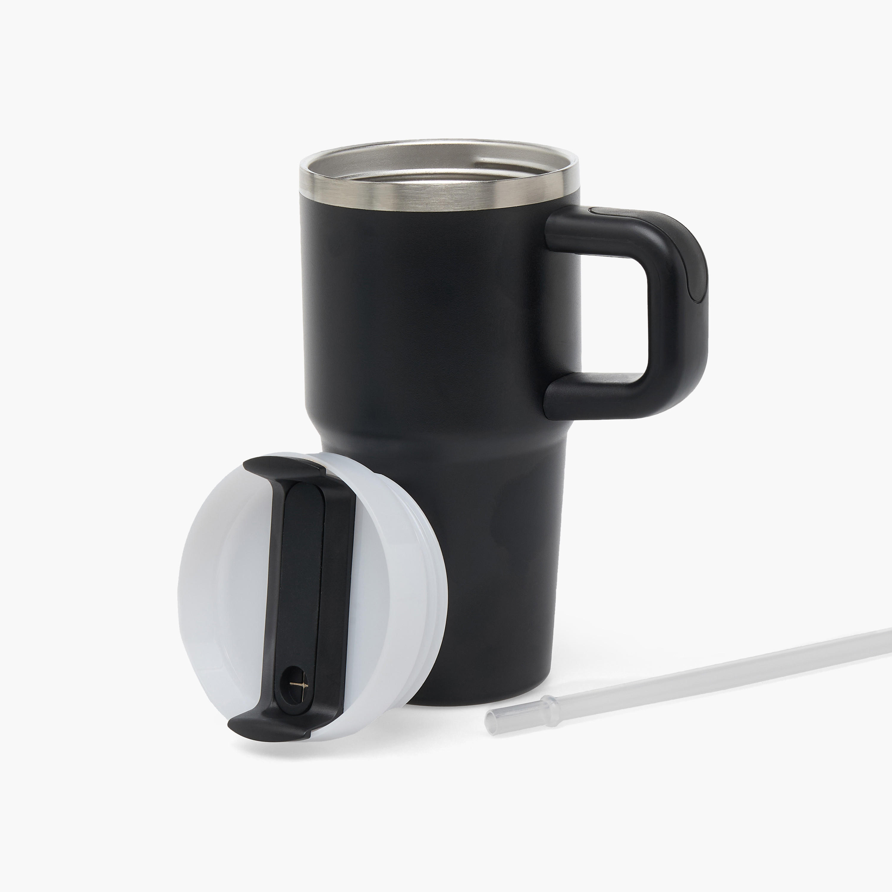 GLOO Solid Stainless Steel Tumbler with Flip Straw and Handle - 600 ml-household-dining-drinkserveware-bottles-image-2