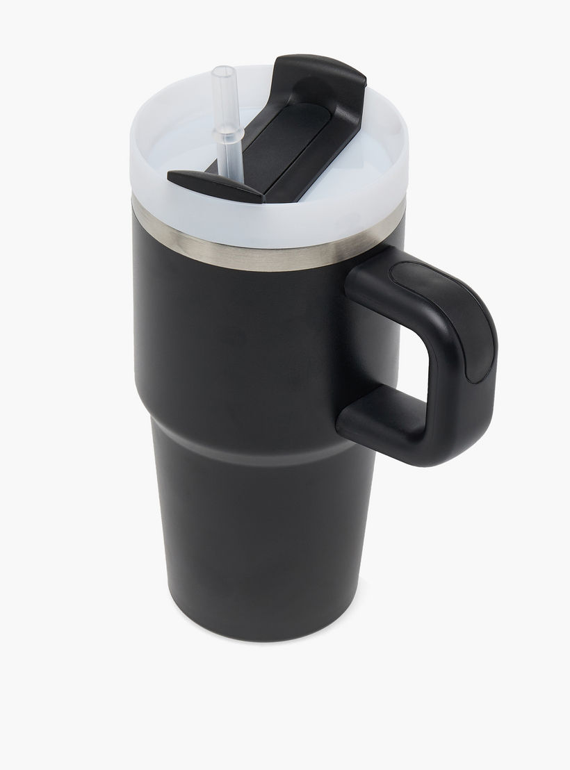 GLOO Solid Stainless Steel Tumbler with Flip Straw and Handle - 600 ml-household-dining-drinkserveware-bottles-image-3