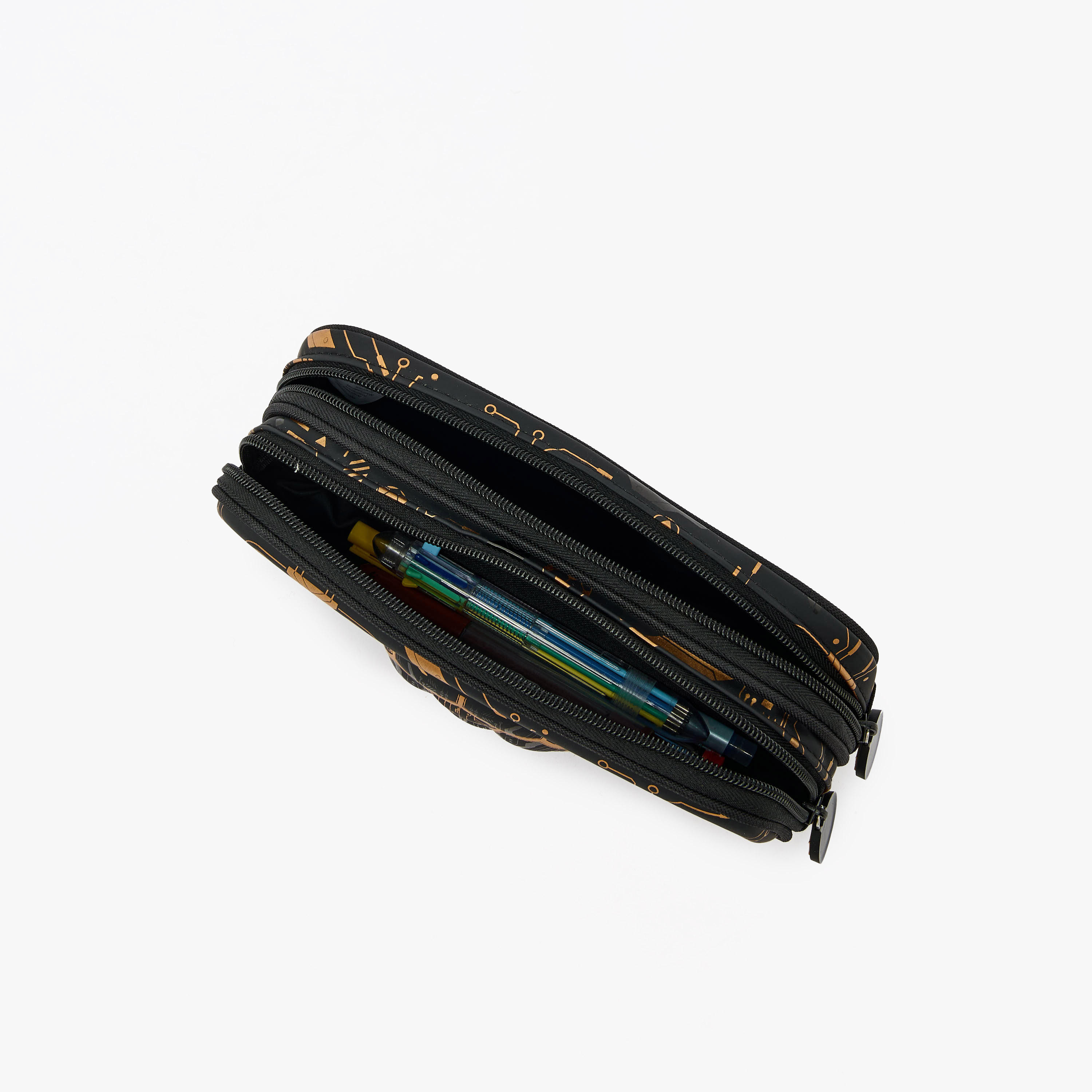 Football Print Pencil Case with 2 Compartments-school-stationery-pencilcases-image-8