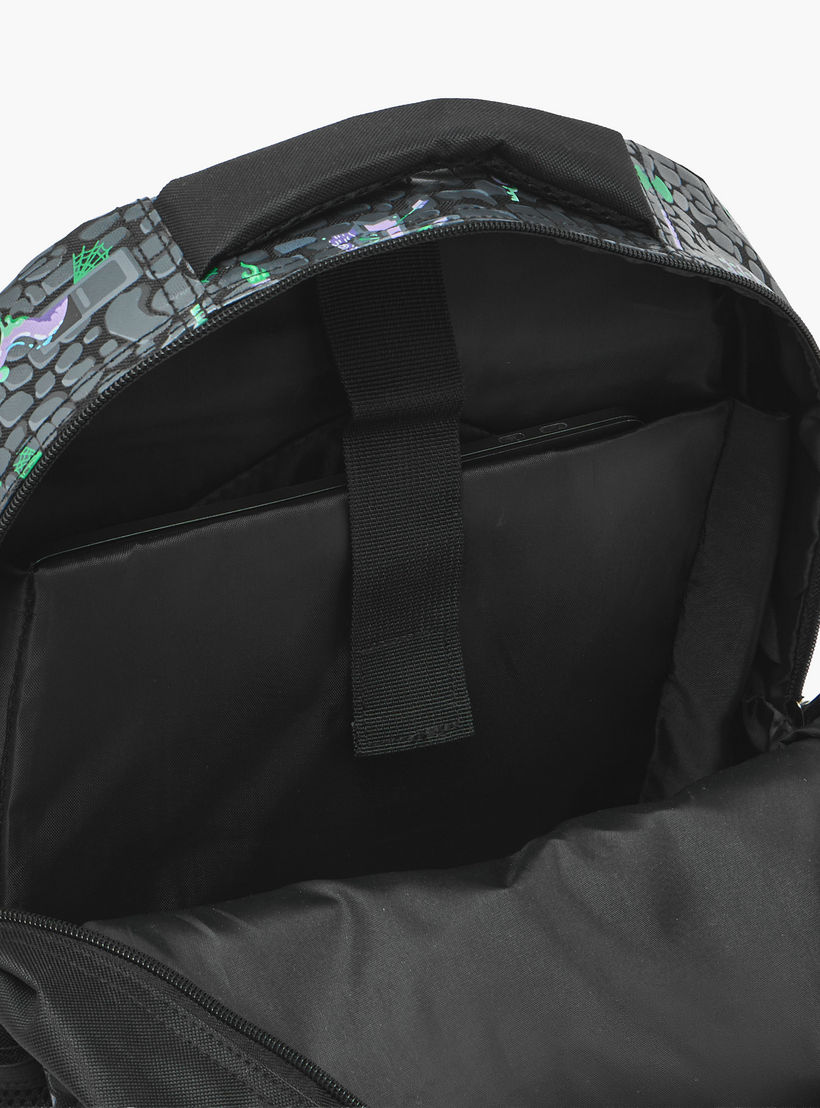 Dragon Print Backpack for Boys 8-13 Years with Padded Shoulder Straps - 17 inches-school-bagsandbackpacks-backpacks-image-6
