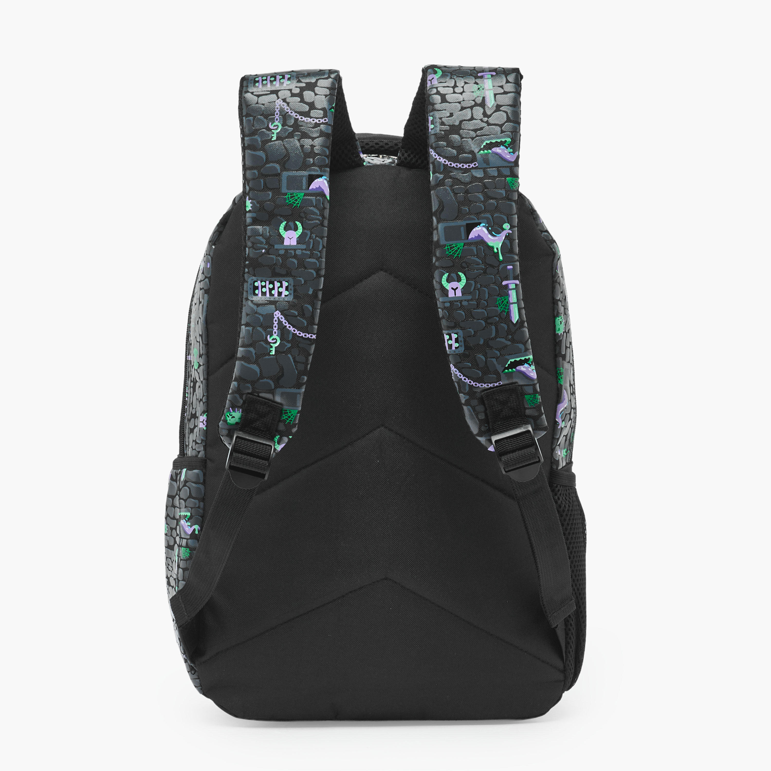 Dragon Print Backpack for Boys 8-13 Years with Padded Shoulder Straps - 17 inches-school-bagsandbackpacks-backpacks-image-9