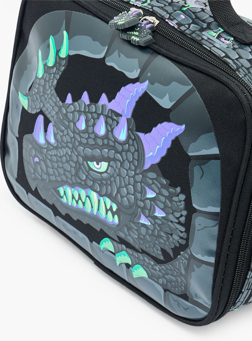 Dragon Print Lunch Bag for Boys 5-8 Years with Insulation-school-lunchessentials-lunchbags-image-3