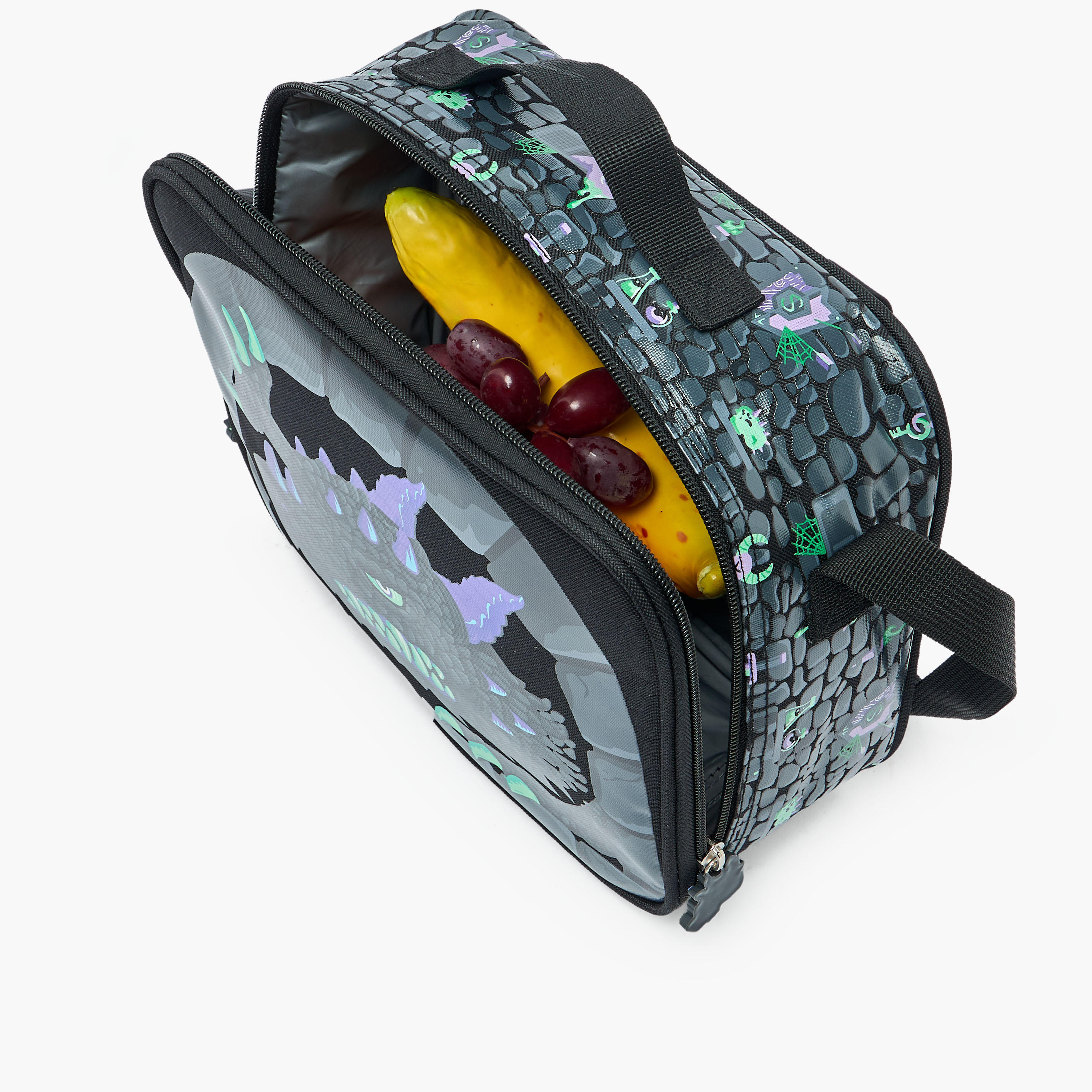 Dragon Print Lunch Bag for Boys 5-8 Years with Insulation-school-lunchessentials-lunchbags-image-4