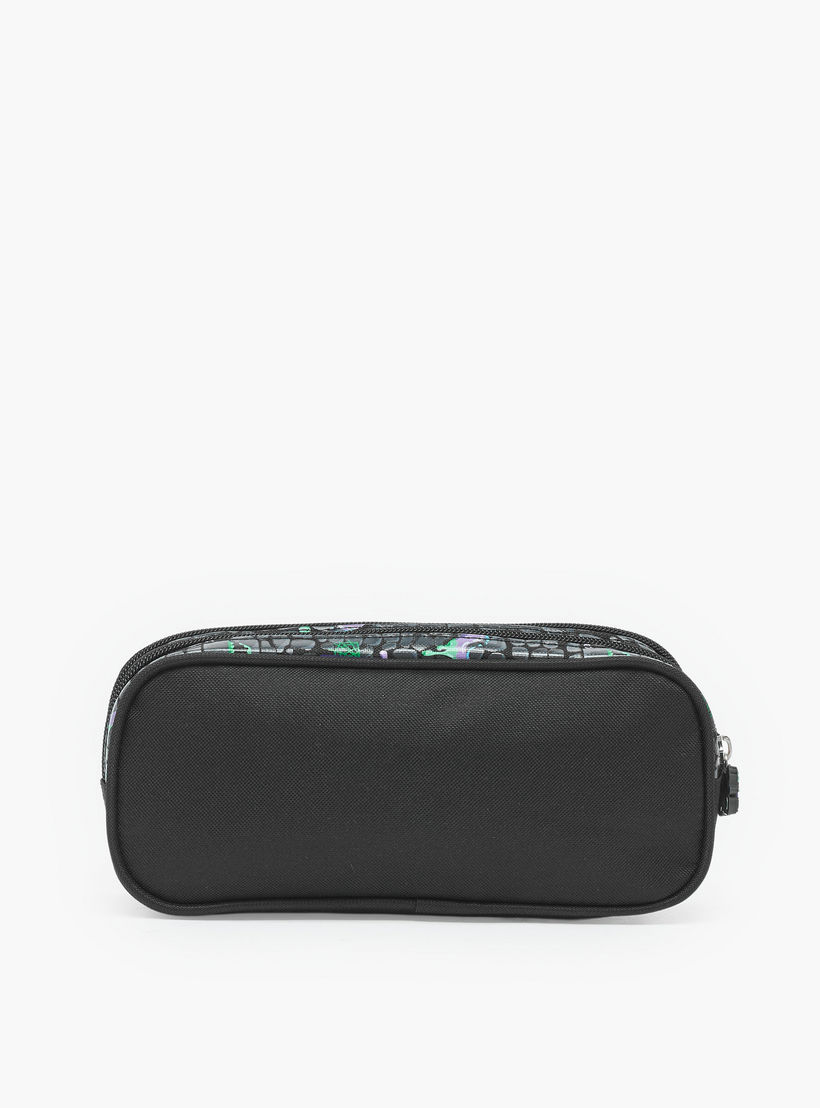 Dragon Print Pencil Pouch with 2 Compartments-school-stationery-pencilcases-image-3