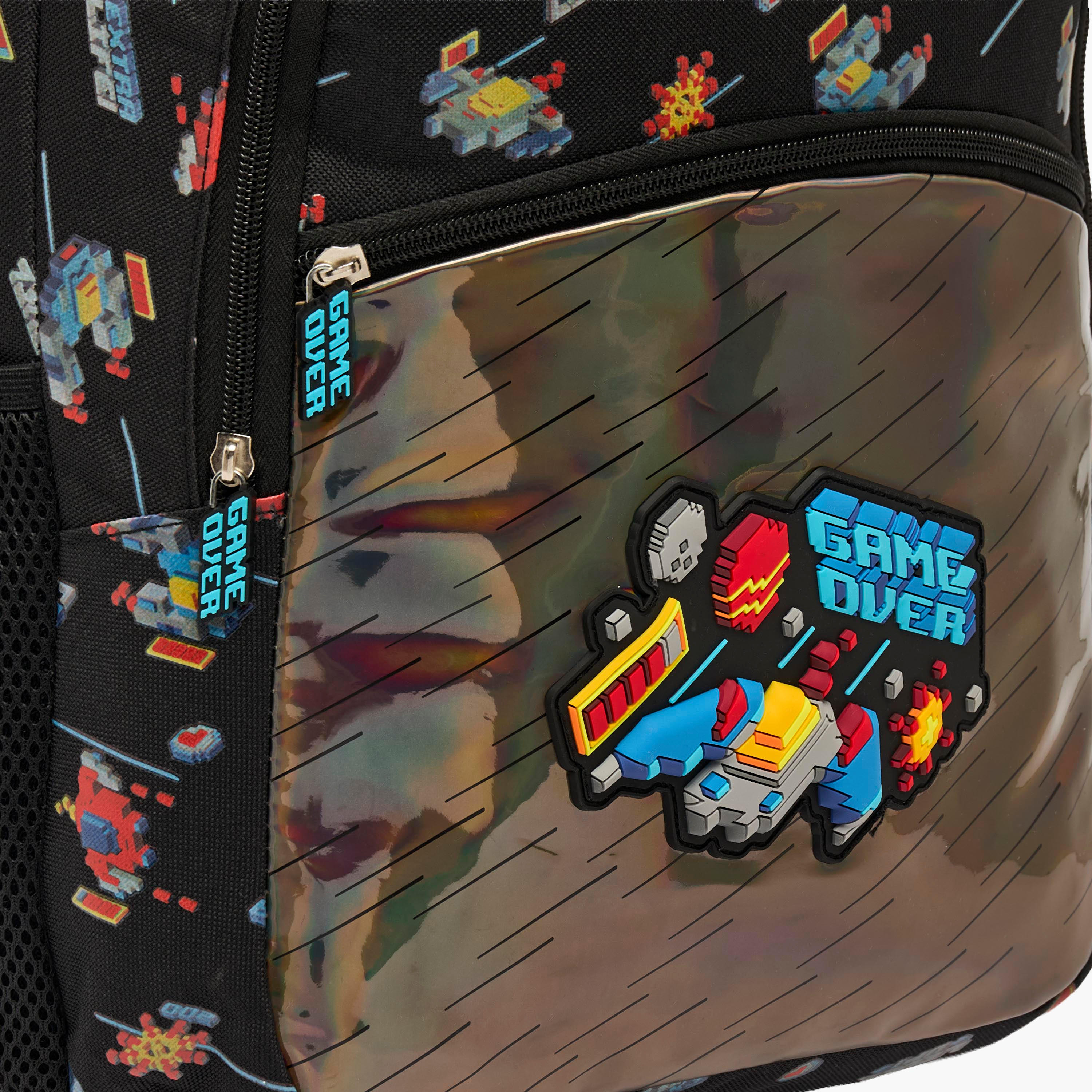Game Print Trolley Bag for Boys 5-8 Years with Zip Closure - 17 inches-school-bagsandbackpacks-trolleybags-image-5
