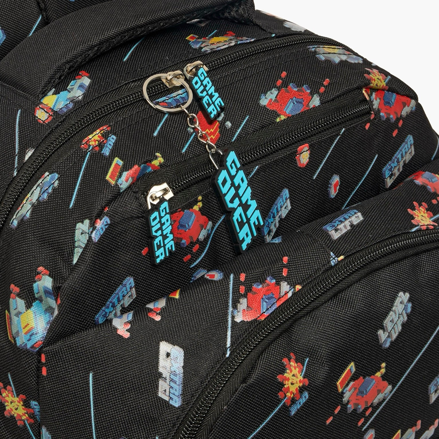 Game Print Trolley Bag for Boys 5-8 Years with Zip Closure - 17 inches-school-bagsandbackpacks-trolleybags-image-5
