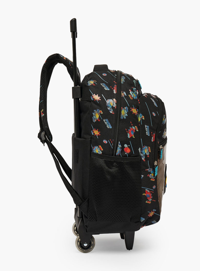 Game Print Trolley Bag for Boys 5-8 Years with Zip Closure - 17 inches-school-bagsandbackpacks-trolleybags-image-9