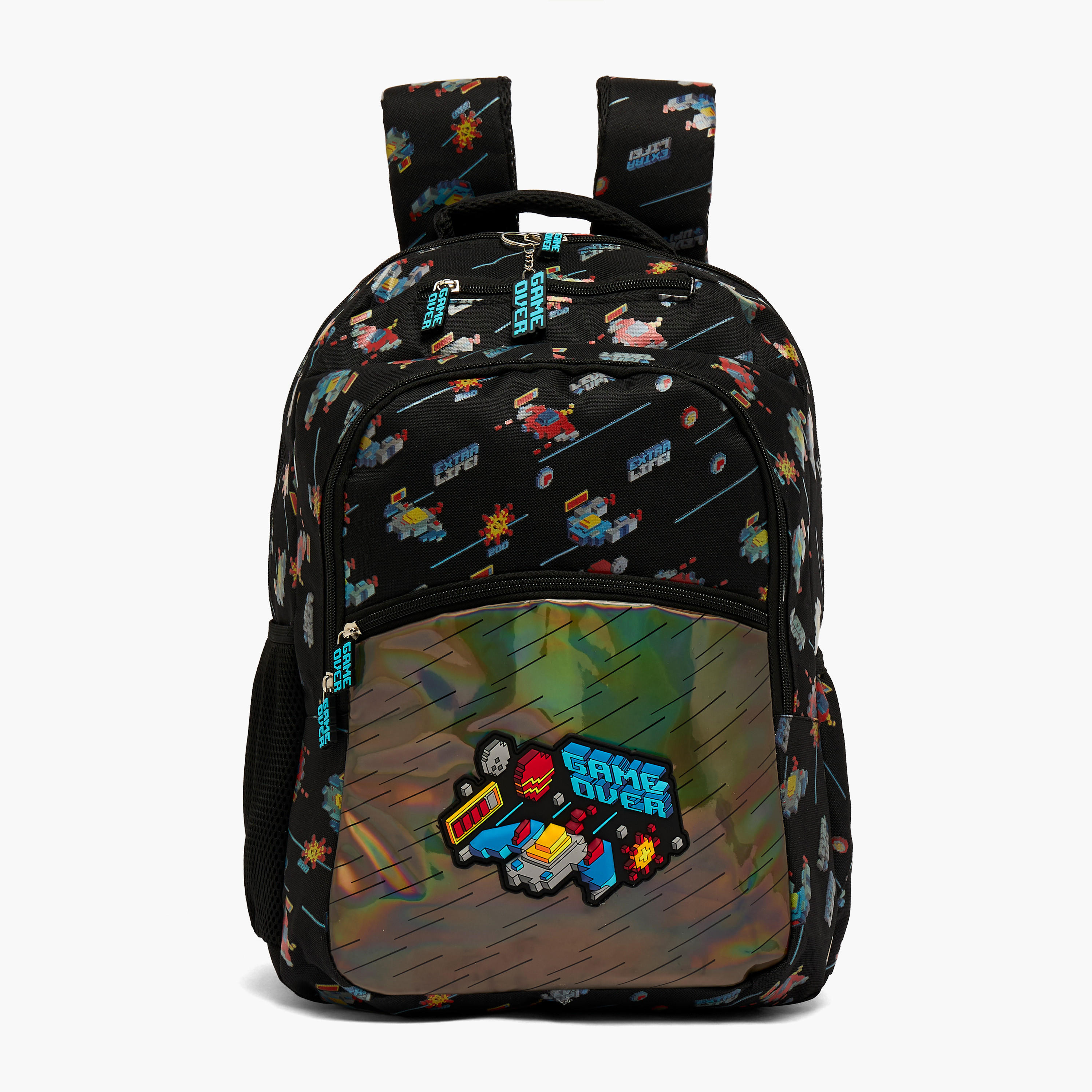 شنطة ظهر بطبعة ألعاب للأولاد من 8-13 سنة مع أحزمة كتف مبطنة - 17 بوصة-school-bagsandbackpacks-backpacks-image-1