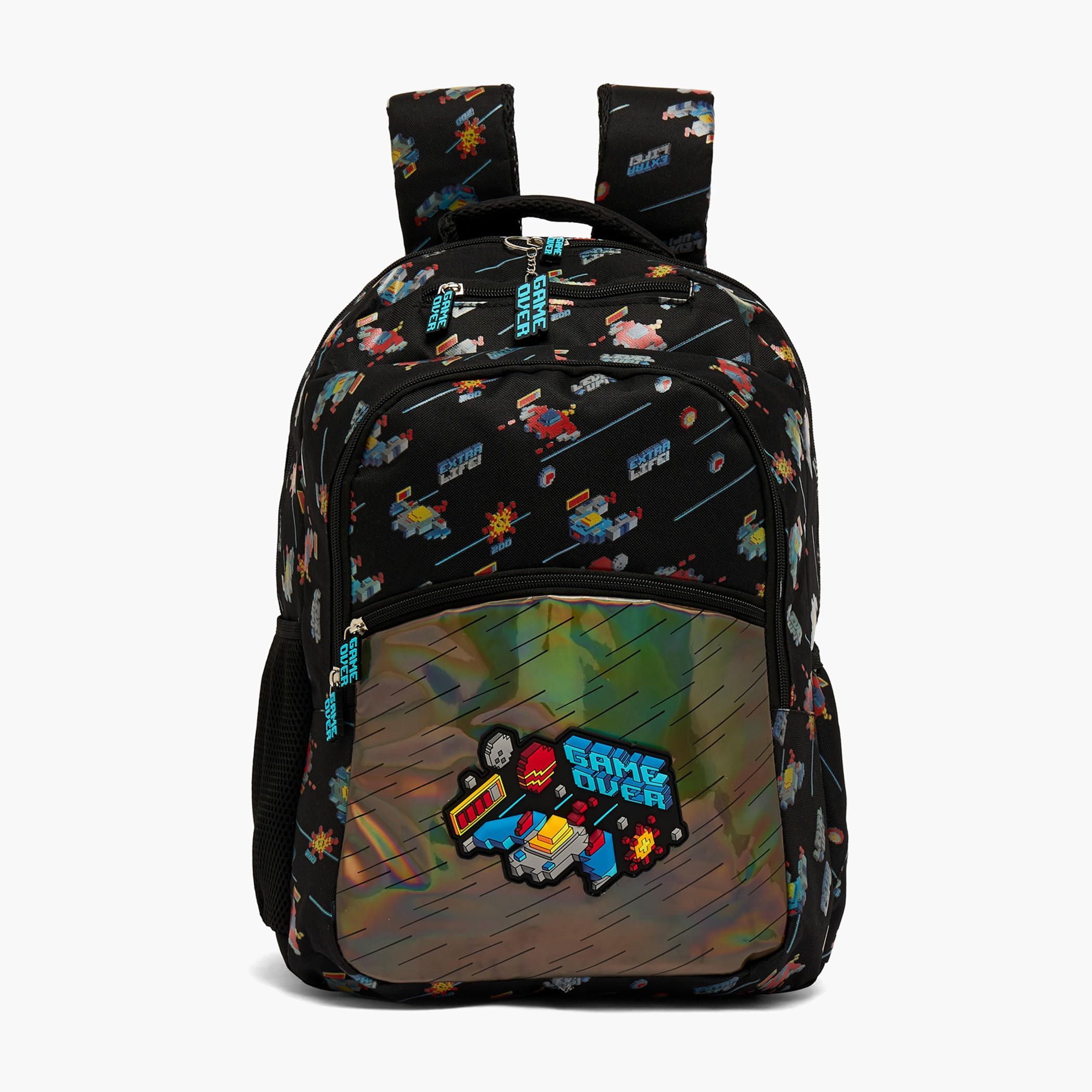 Game Print Backpack for Boys 8-13 Years with Padded Straps - 17 inches-school-bagsandbackpacks-backpacks-image-1