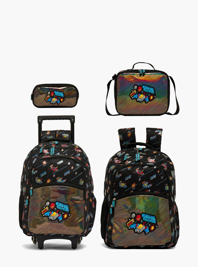 Game Print Backpack for Boys 8-13 Years with Padded Straps - 17 inches-school-bagsandbackpacks-backpacks-image-10
