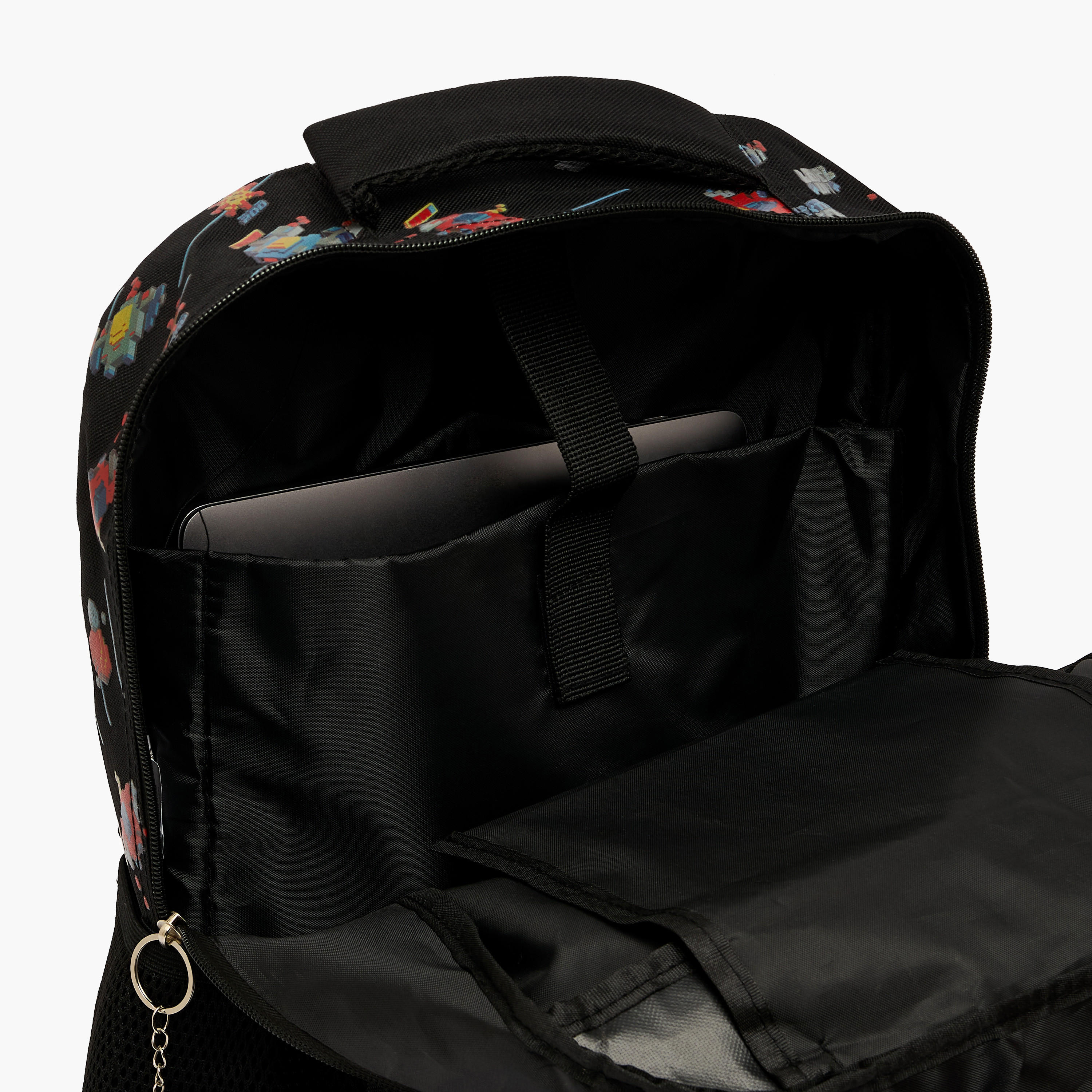 شنطة ظهر بطبعة ألعاب للأولاد من 8-13 سنة مع أحزمة كتف مبطنة - 17 بوصة-school-bagsandbackpacks-backpacks-image-4