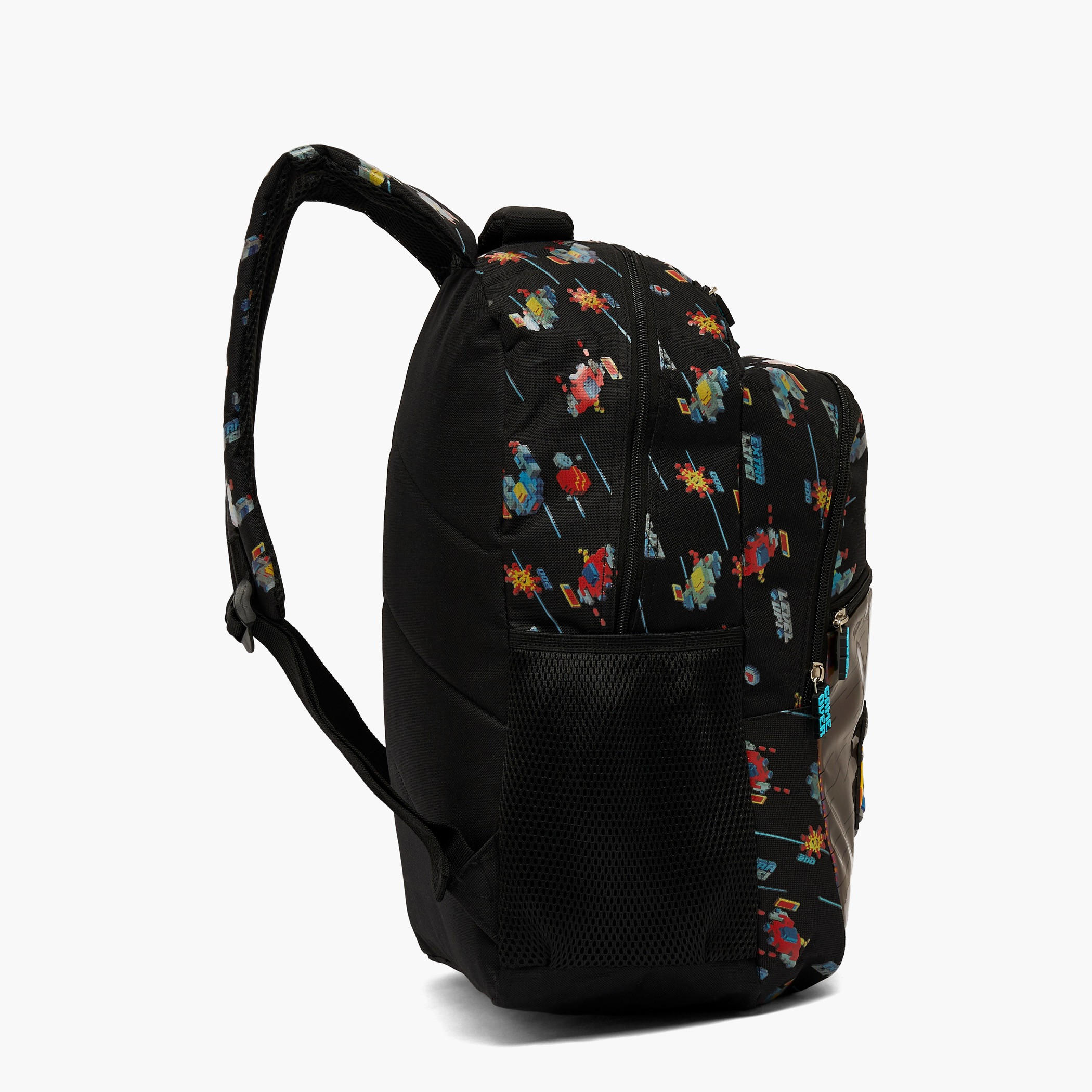 Game Print Backpack for Boys 8-13 Years with Padded Straps - 17 inches-school-bagsandbackpacks-backpacks-image-8