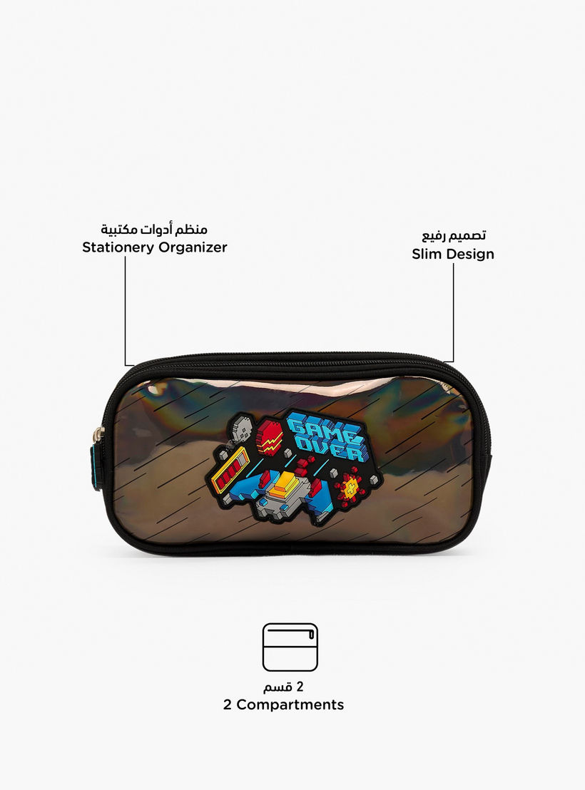 Game Accent Pencil Pouch with 2 Compartments-school-stationery-pencilcases-image-2