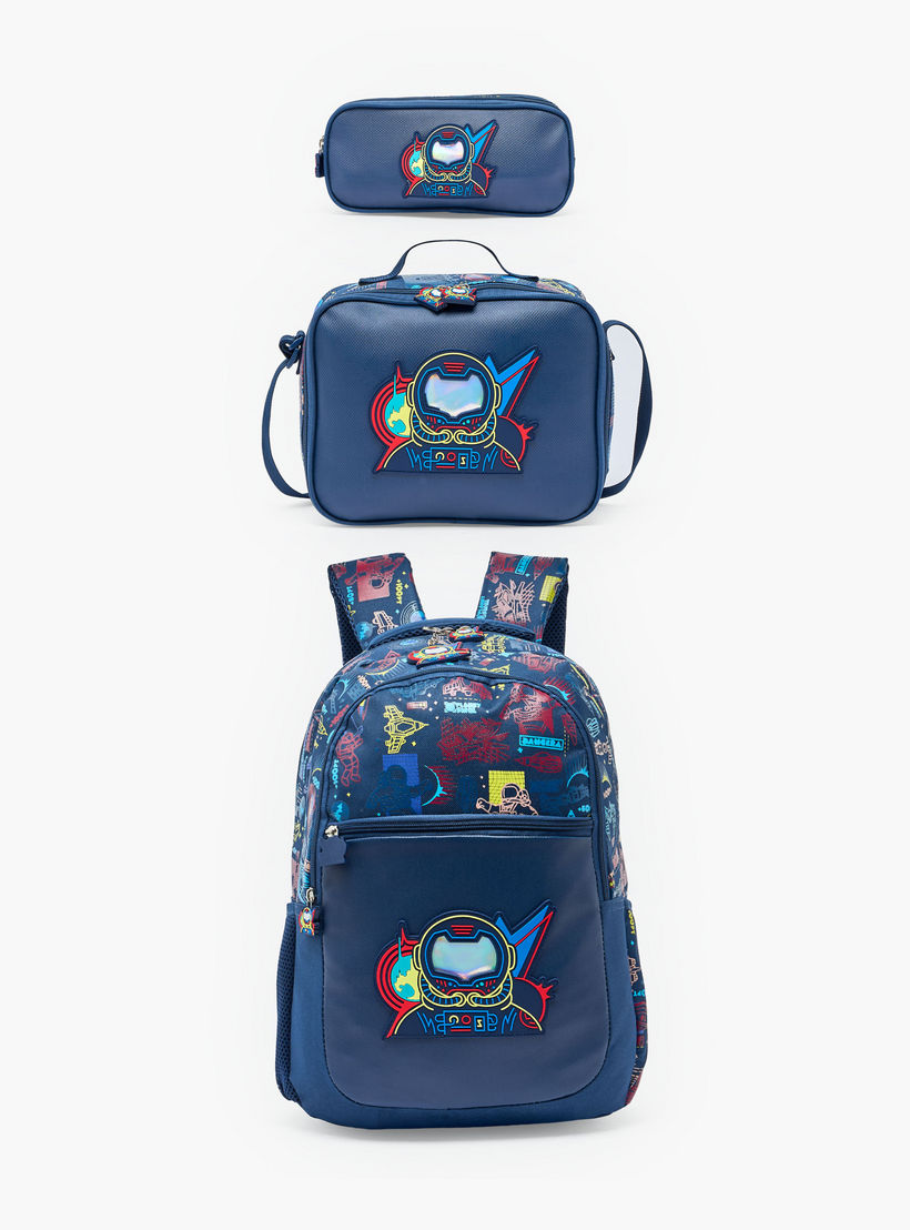 Space Print Backpack for Boys 8-13 Years with Padded Shoulder Straps - 17 inches-school-bagsandbackpacks-backpacks-image-10