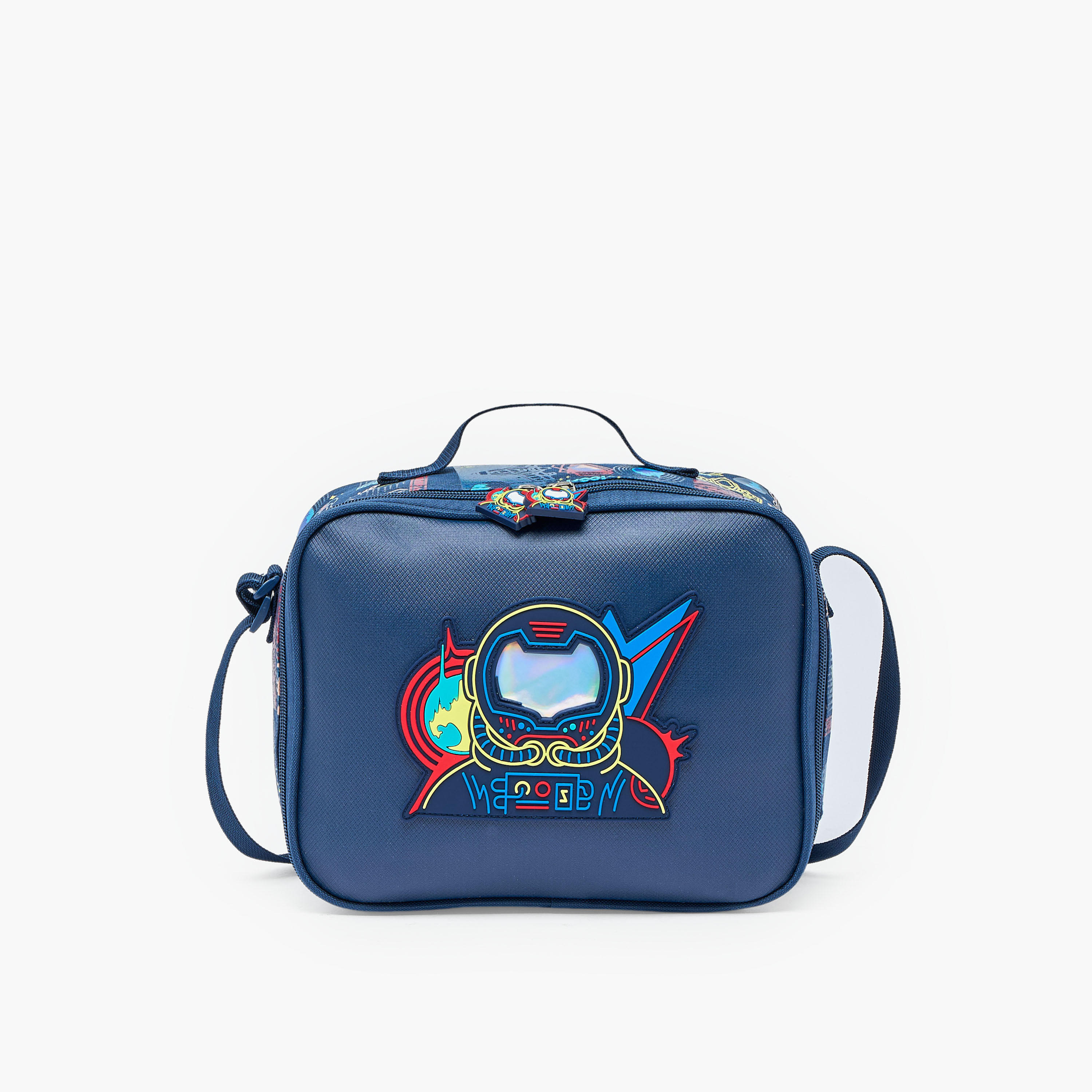 Astronaut Print Lunch Bag for Boys 5-8 Years with Adjustable Strap-school-lunchessentials-lunchbags-image-1
