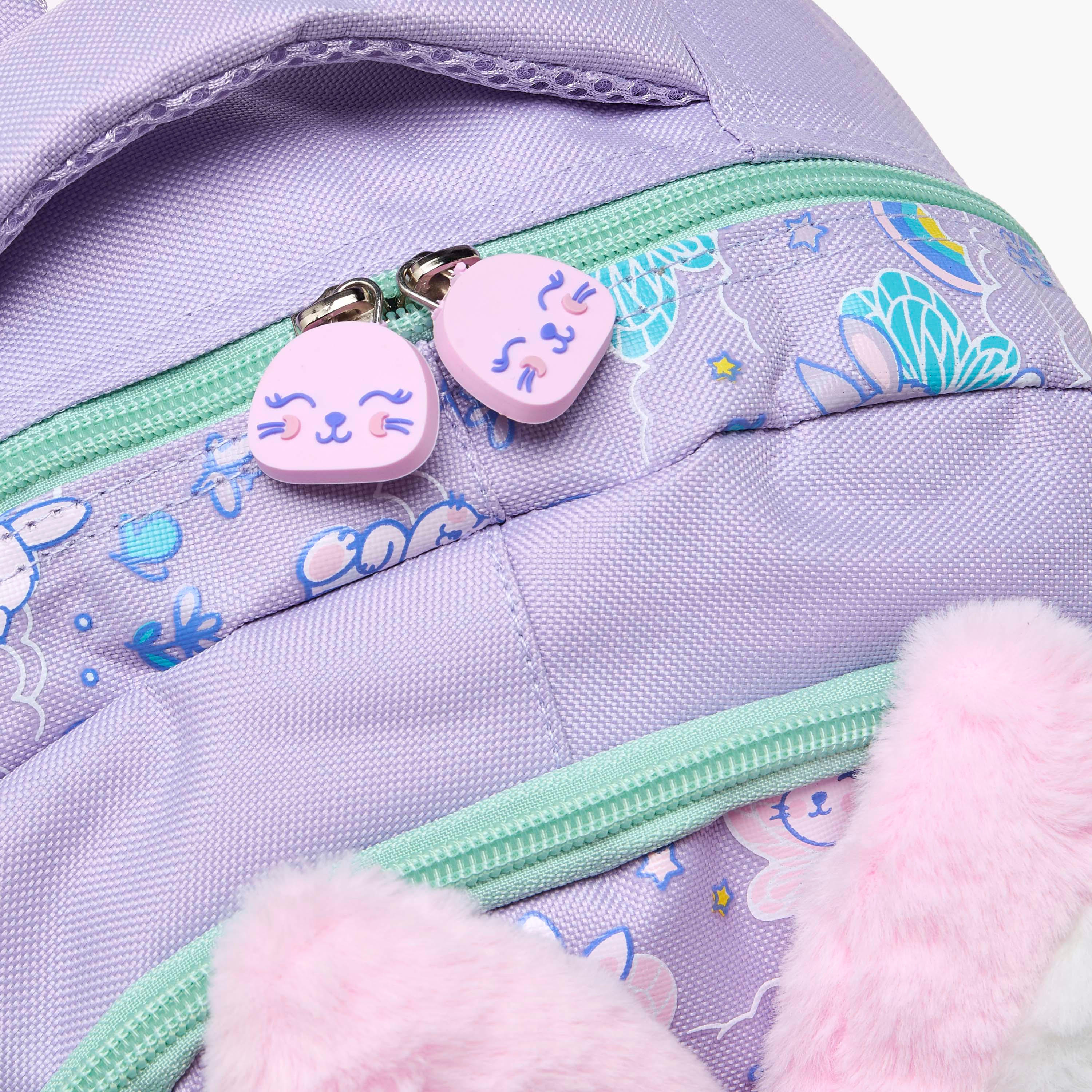 Bunny Applique Backpack for Girls 2-5 Years with Padded Straps - 14 inch-school-bagsandbackpacks-backpacks-image-4