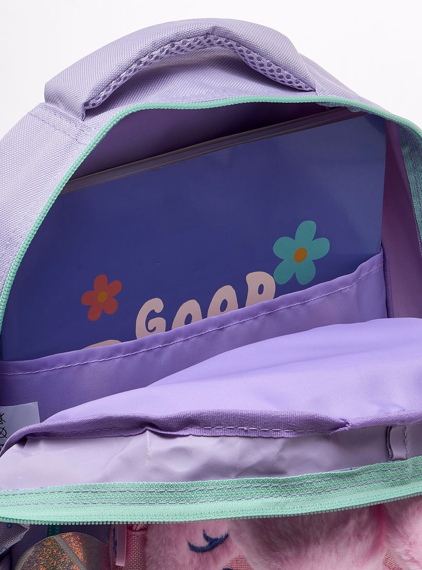 Bunny Applique Backpack for Girls 2-5 Years with Padded Straps - 14 inch-school-bagsandbackpacks-backpacks-image-6