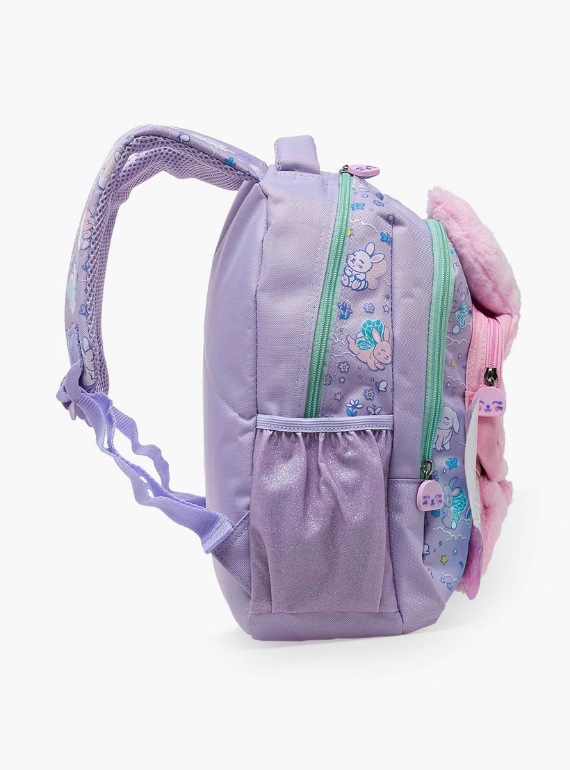 Bunny Applique Backpack for Girls 2-5 Years with Padded Straps - 14 inch-school-bagsandbackpacks-backpacks-image-8