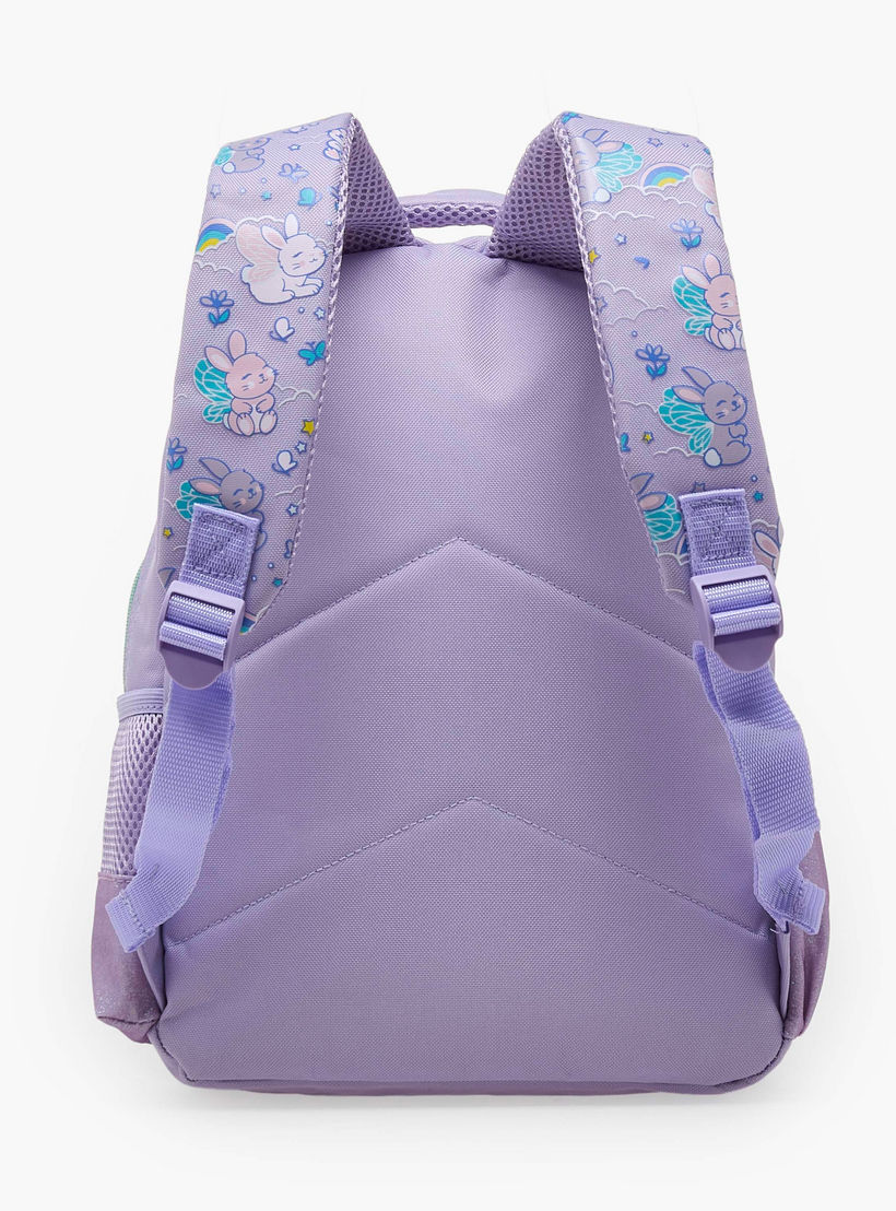 Bunny Applique Backpack for Girls 2-5 Years with Padded Straps - 14 inch-school-bagsandbackpacks-backpacks-image-9