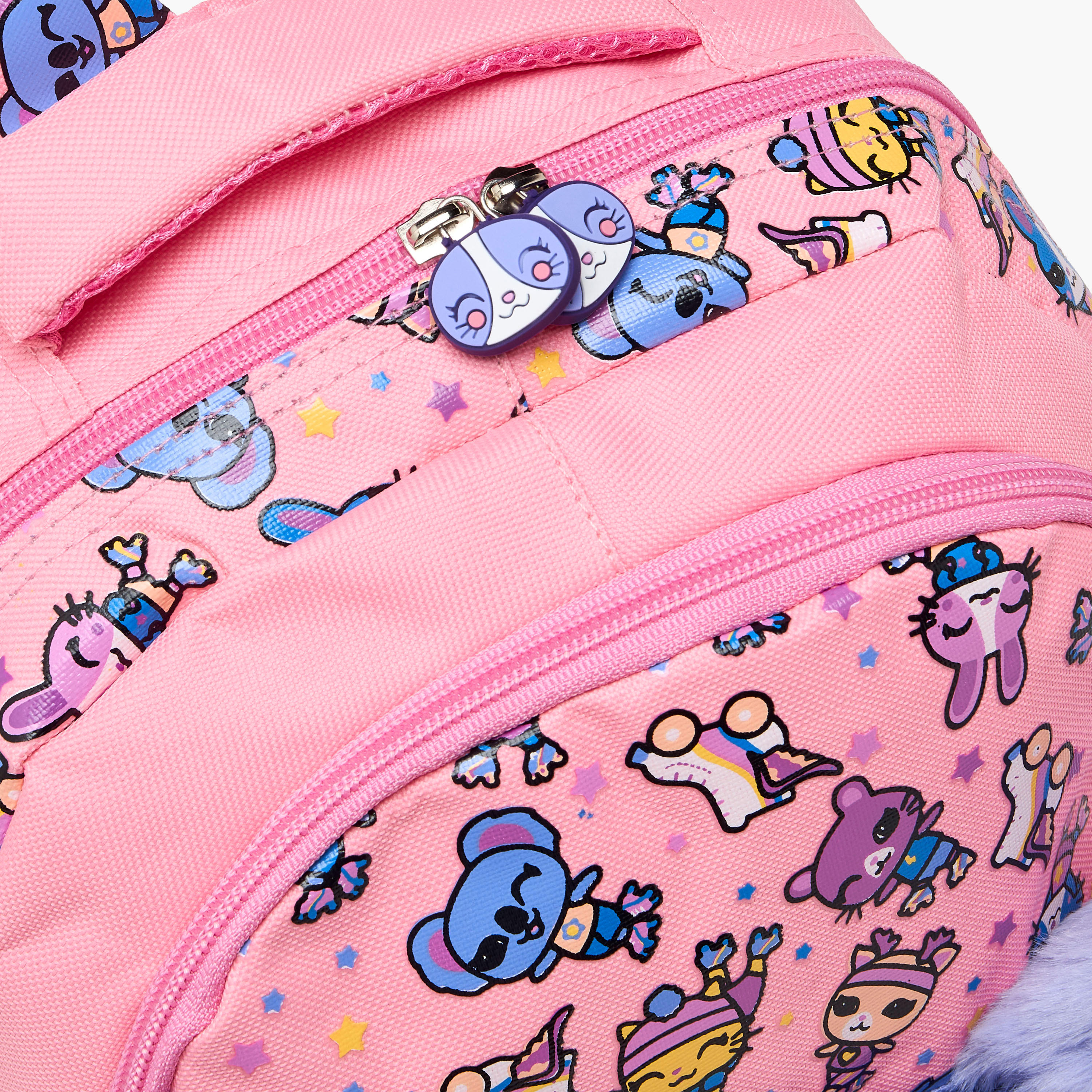شنطة ظهر بطبعات أرنب وحمالات كتف مبطنة 2-5 سنوات للبنات - 14 بوصة-school-bagsandbackpacks-backpacks-image-4
