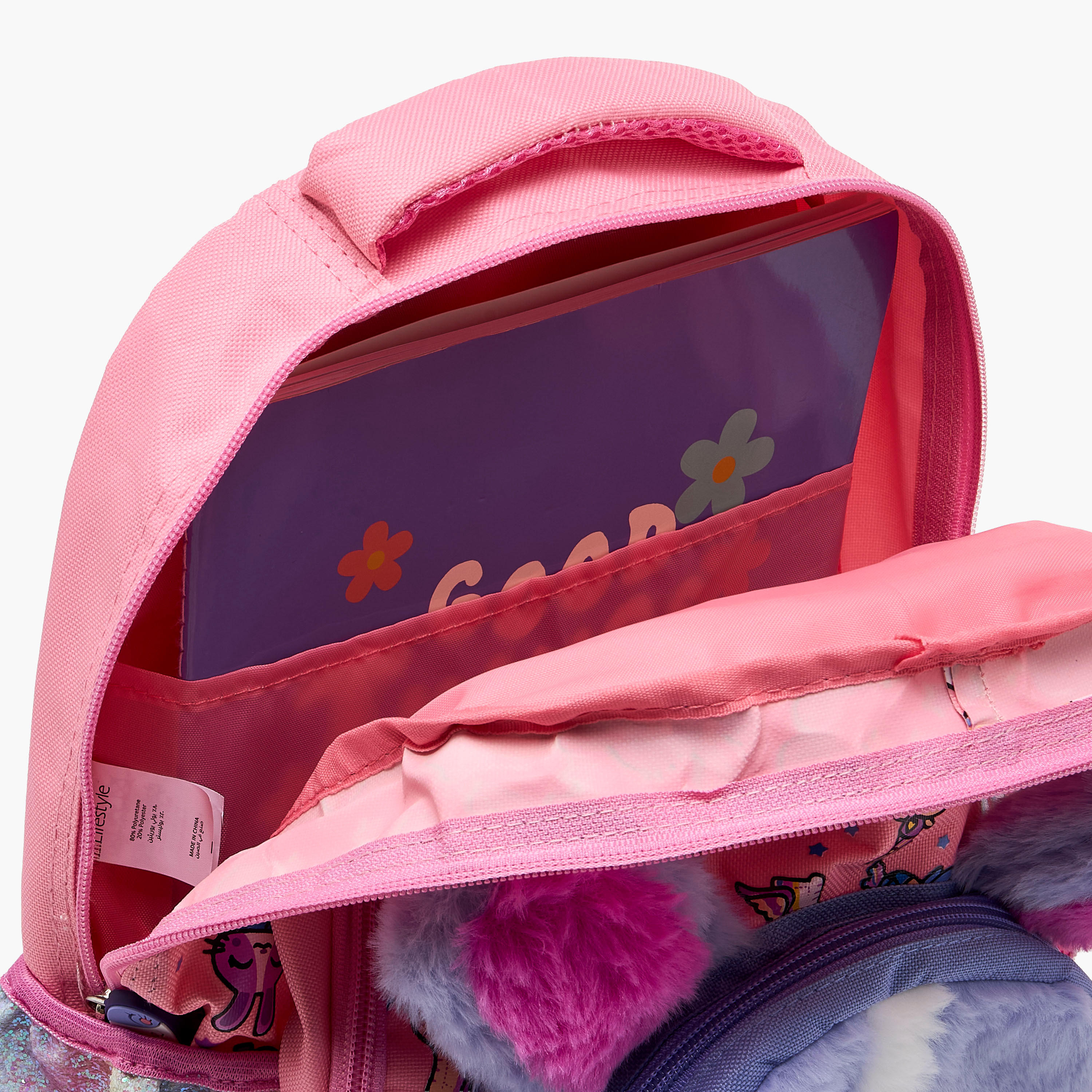 شنطة ظهر بطبعات أرنب وحمالات كتف مبطنة 2-5 سنوات للبنات - 14 بوصة-school-bagsandbackpacks-backpacks-image-6