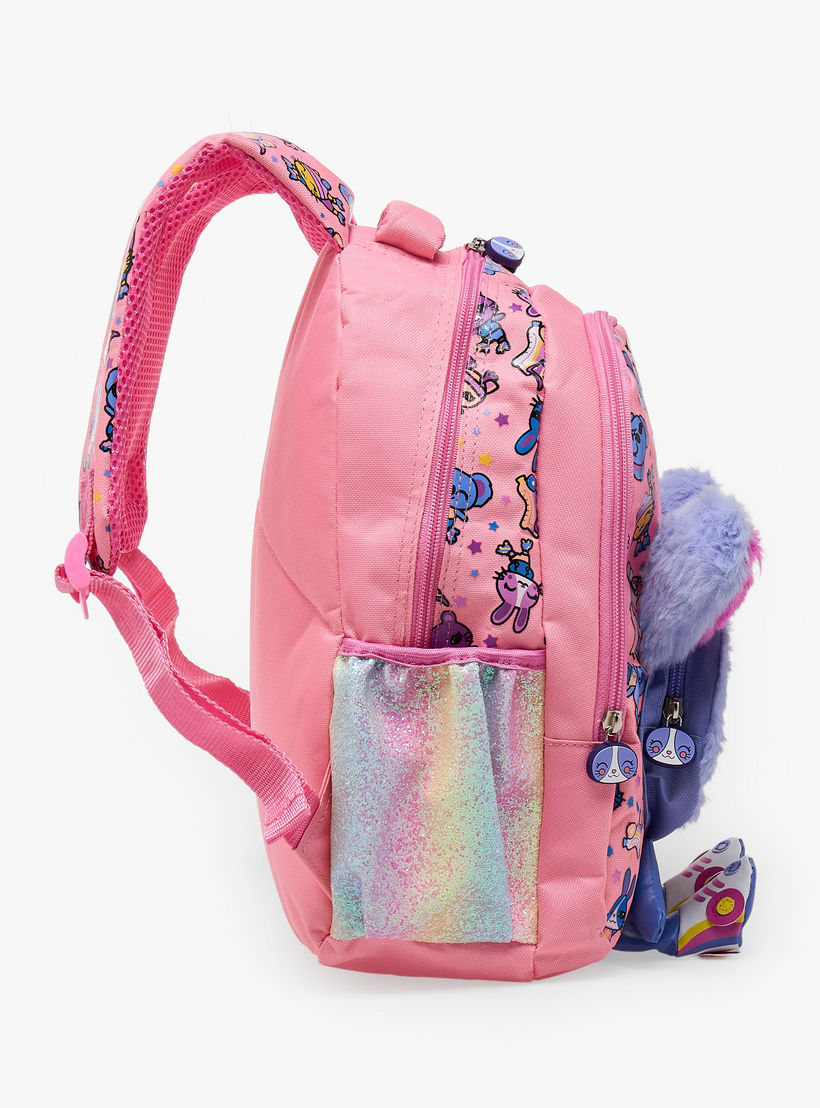 شنطة ظهر بطبعات أرنب وحمالات كتف مبطنة 2-5 سنوات للبنات - 14 بوصة-school-bagsandbackpacks-backpacks-image-8