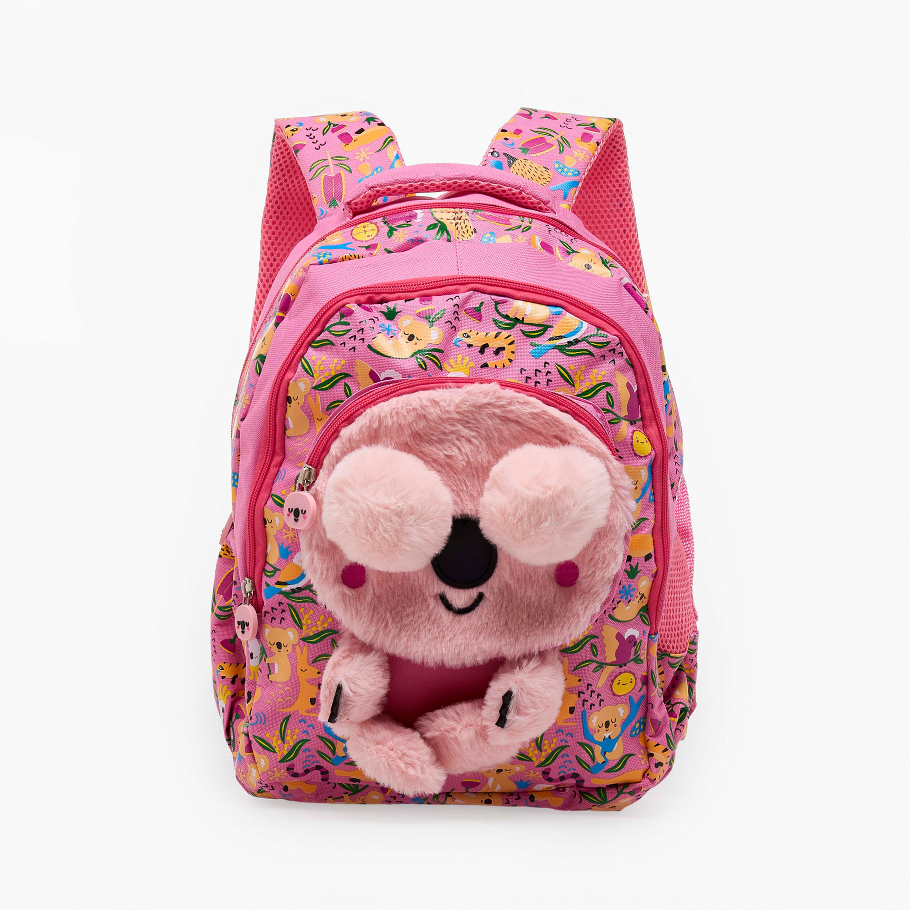 Koala Print Backpack for Girls 2-5 Years with Padded Straps - 14 inch-school-bagsandbackpacks-backpacks-image-1