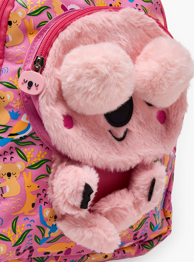 Koala Print Backpack for Girls 2-5 Years with Padded Straps - 14 inch-school-bagsandbackpacks-backpacks-image-4