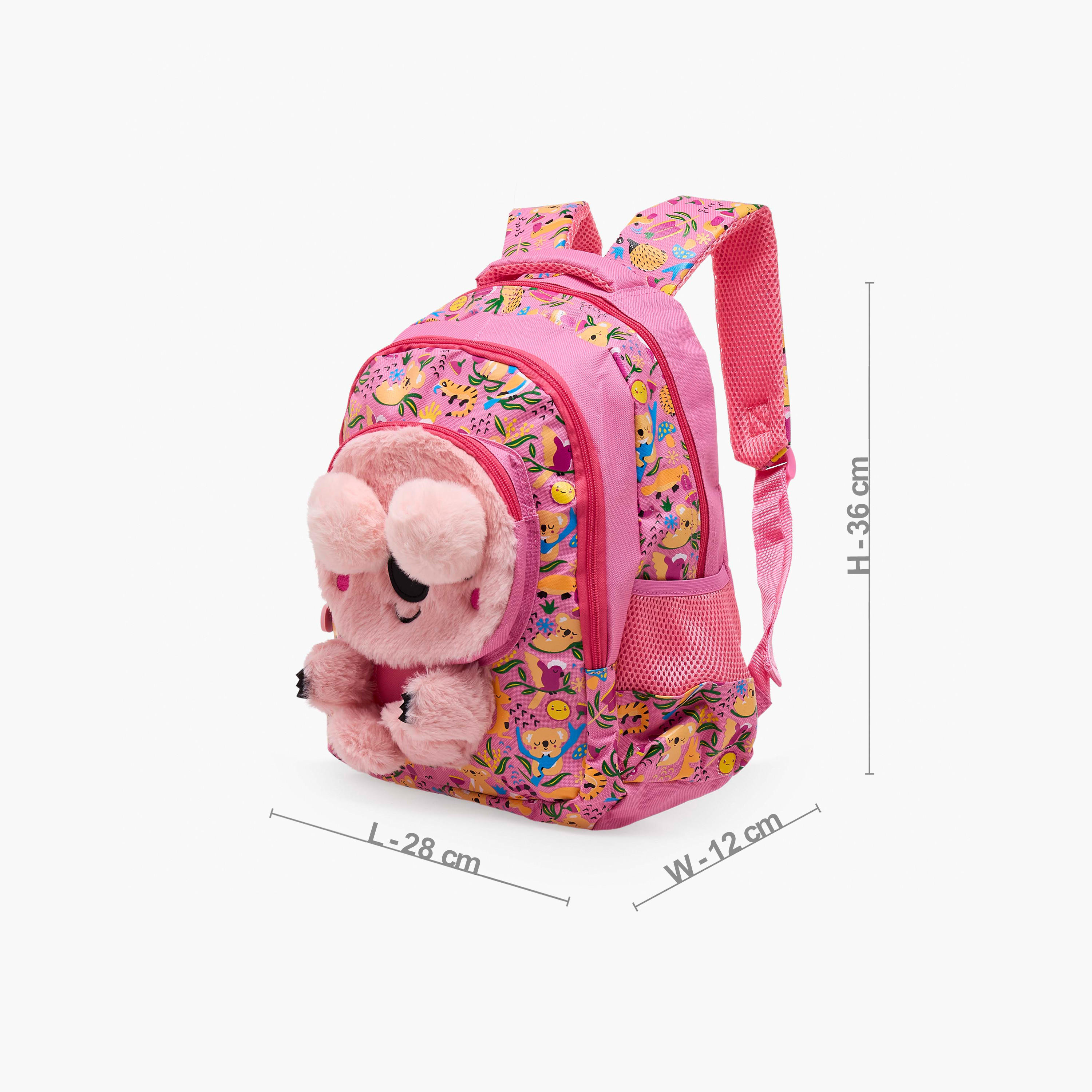 Koala Print Backpack for Girls 2-5 Years with Padded Straps - 14 inch-school-bagsandbackpacks-backpacks-image-7
