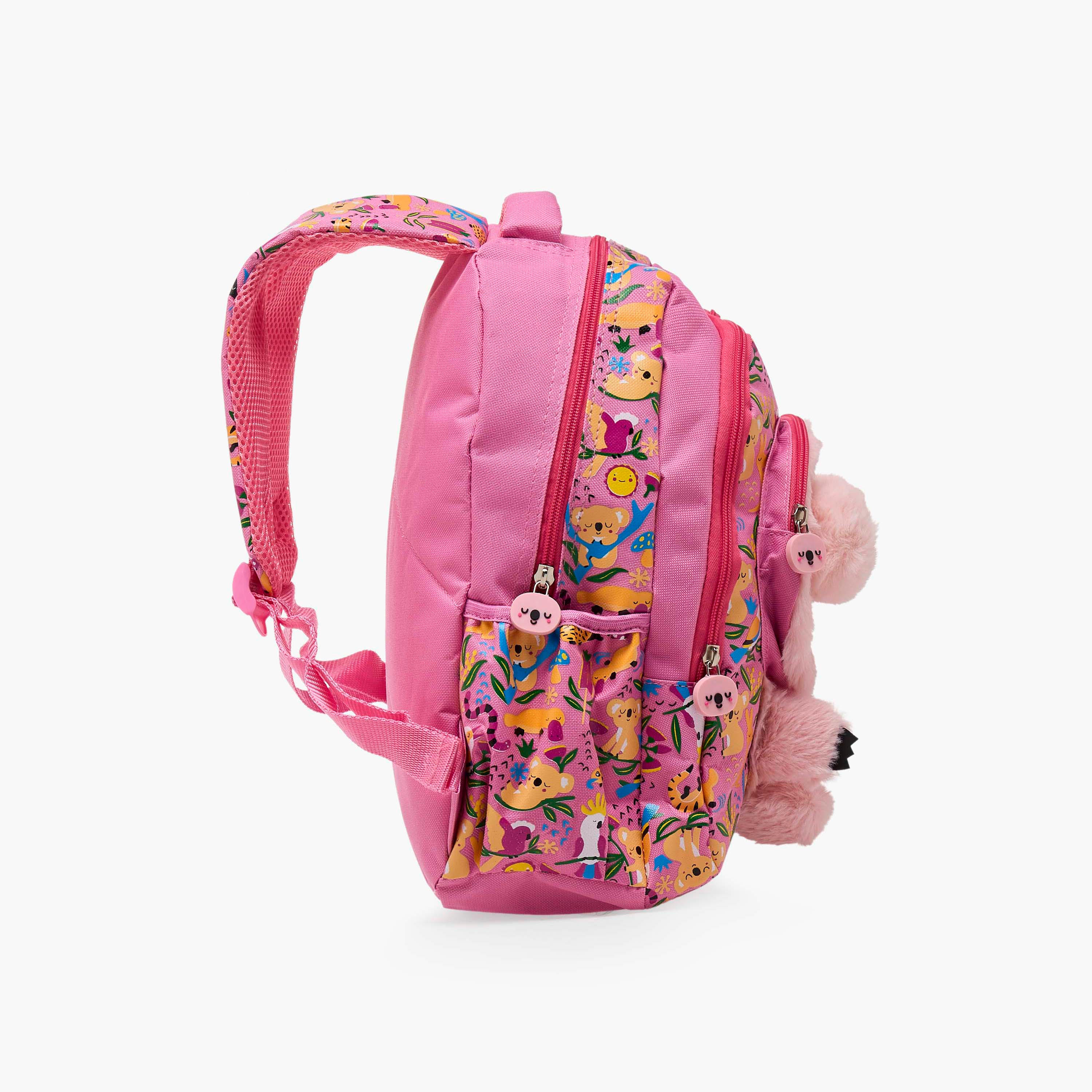 Koala Print Backpack for Girls 2-5 Years with Padded Straps - 14 inch-school-bagsandbackpacks-backpacks-image-8