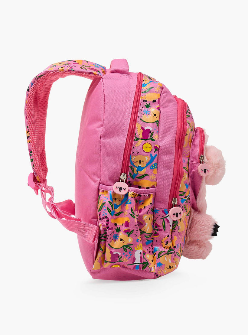 Koala Print Backpack for Girls 2-5 Years with Padded Straps - 14 inch-school-bagsandbackpacks-backpacks-image-8