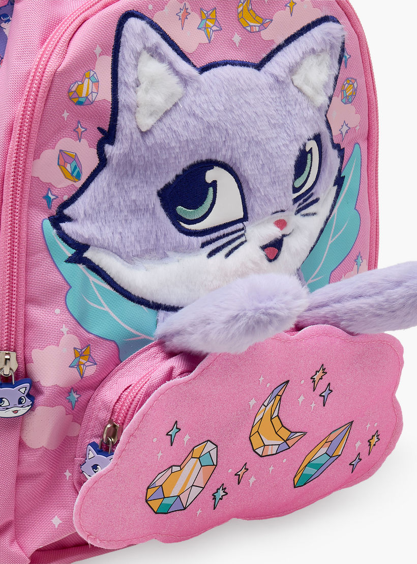 شنطة ظهر مزخرفة بسحاب إغلاق للبنات بعمر 2-5 سنوات - 14 بوصة-school-bagsandbackpacks-backpacks-image-4