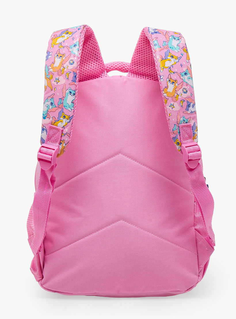 شنطة ظهر مزخرفة بسحاب إغلاق للبنات بعمر 2-5 سنوات - 14 بوصة-school-bagsandbackpacks-backpacks-image-9
